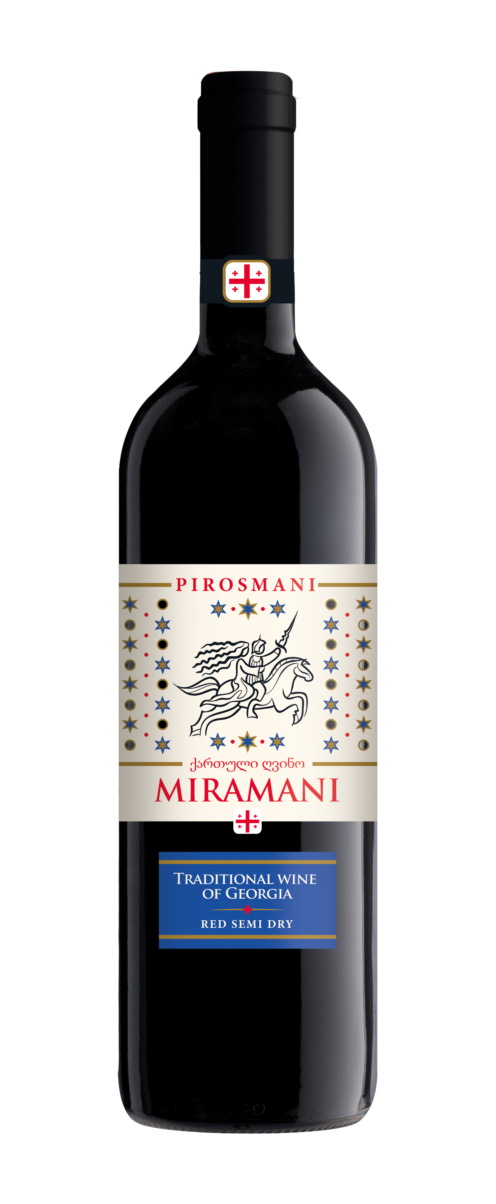 Miramani Pirosmani Red Semi Dry 11,5% 0,75 L
