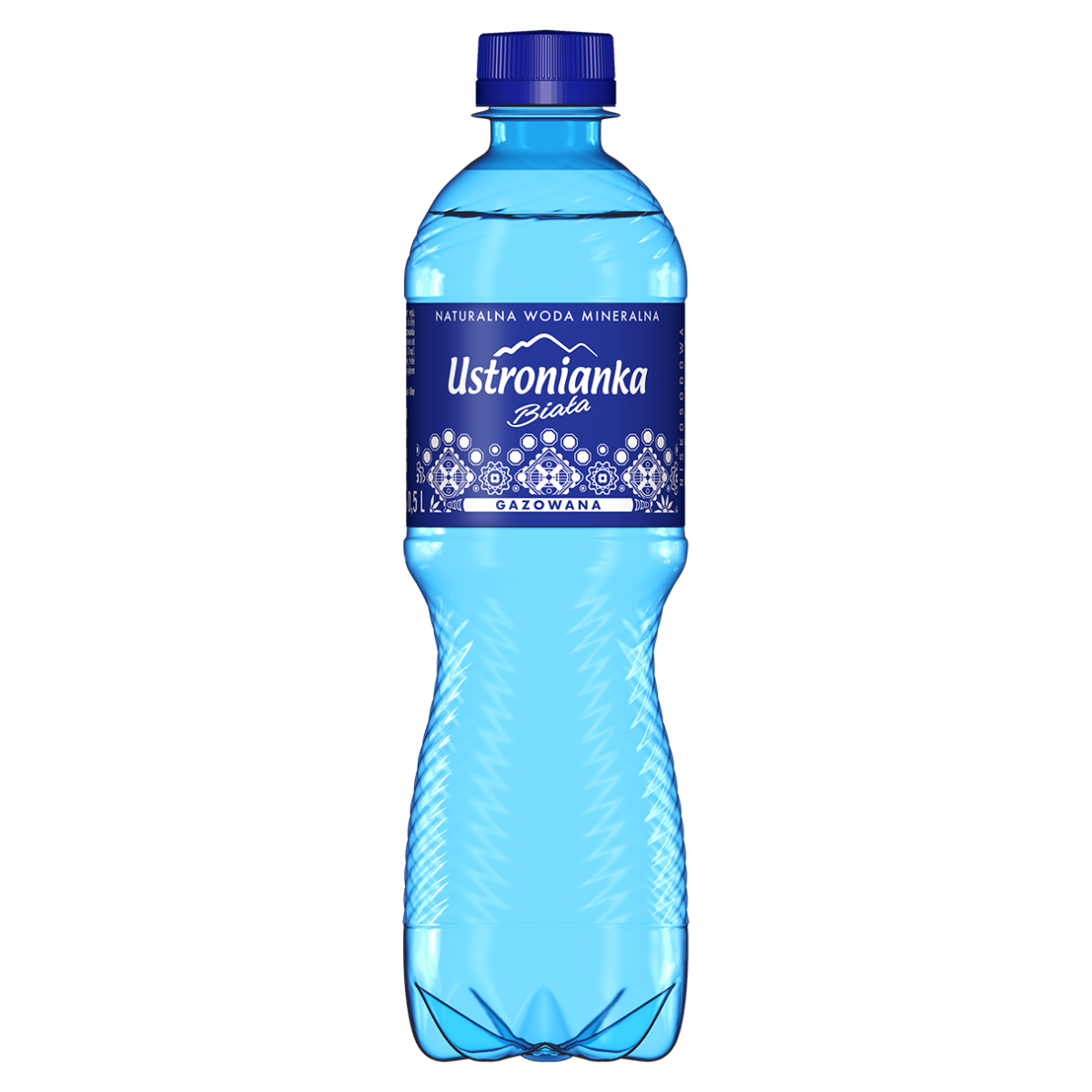 Ustronianka Biała Naturalna Woda Mineralna Gazowana 0,5L Kaucja