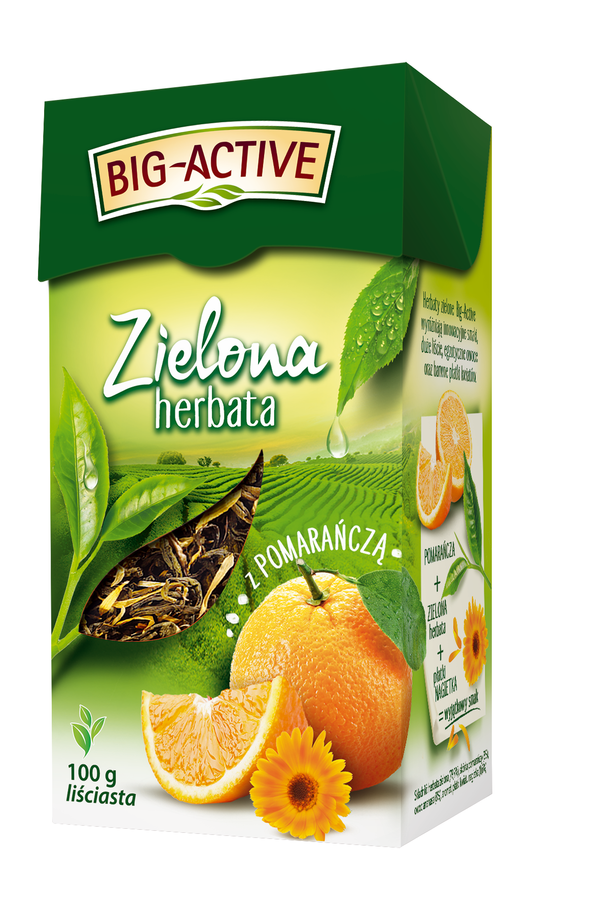 Big-Active - Herbata Zielona Z Pomarańczą 100G