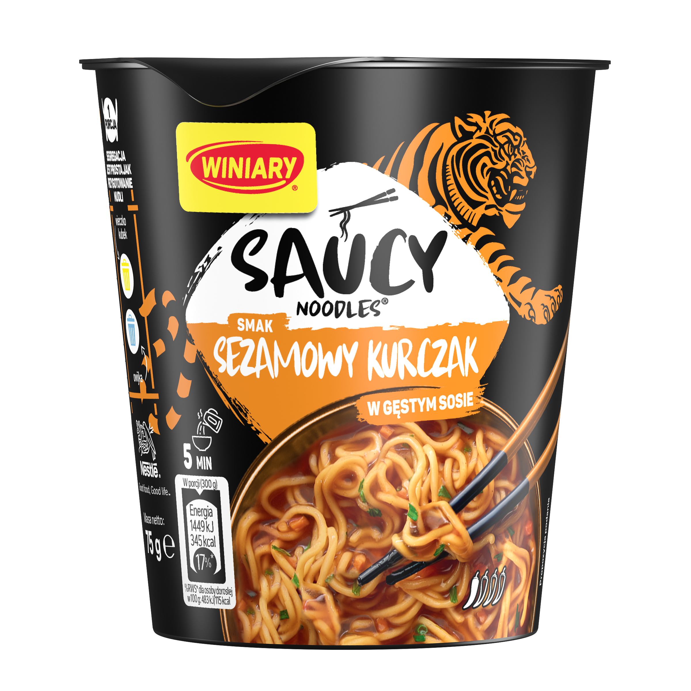 Winiary Saucy Noodles Nudle O Smaku Sezamowy Kurczak 75G