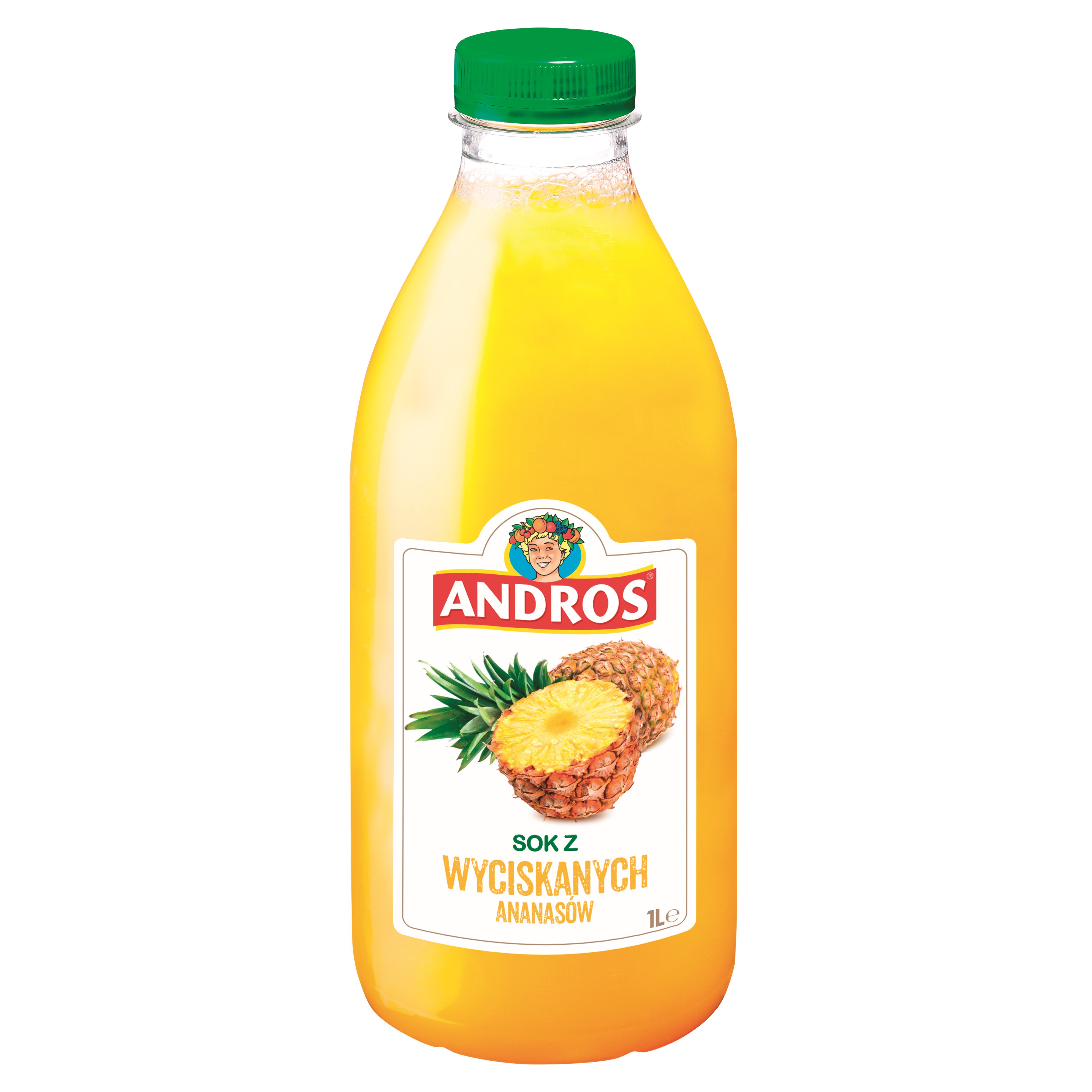 Andros Sok Z Ananasów Wyciskanych 1L
