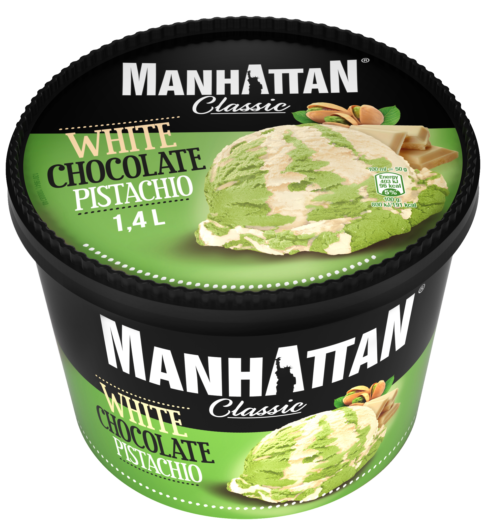 Manhattan Lody Classic Pistachio White Chocolate 1,4L