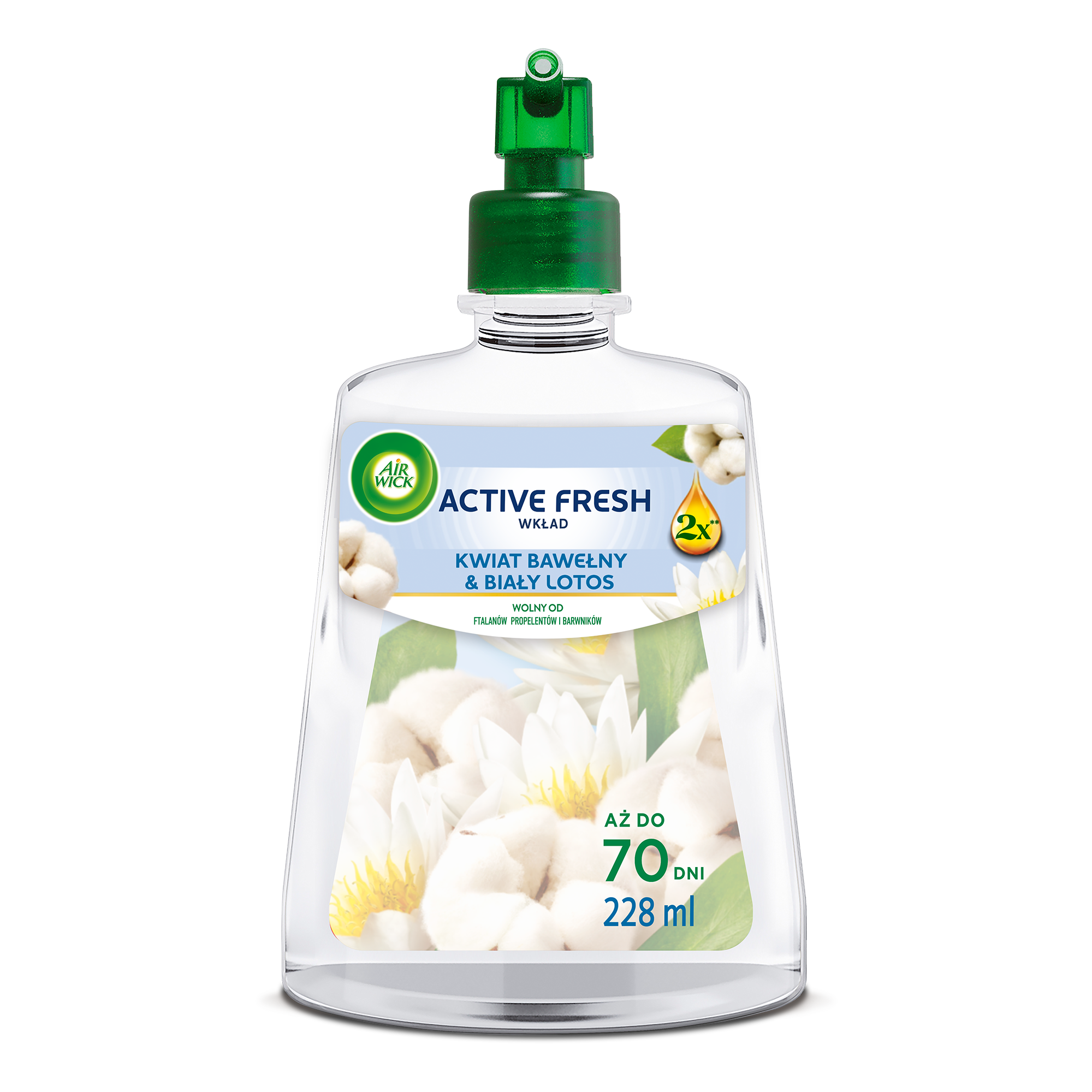 Air Wick Active Fresh Kwiat Bawełny & Biały Lotos/ Cotton Blossom & White Lotus 228 Ml Wkład