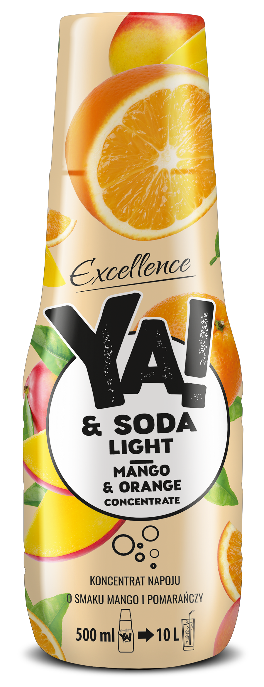Ya!&Soda Koncentrat Napoju O Smaku Mango I Pomarańczy 500 Ml Light