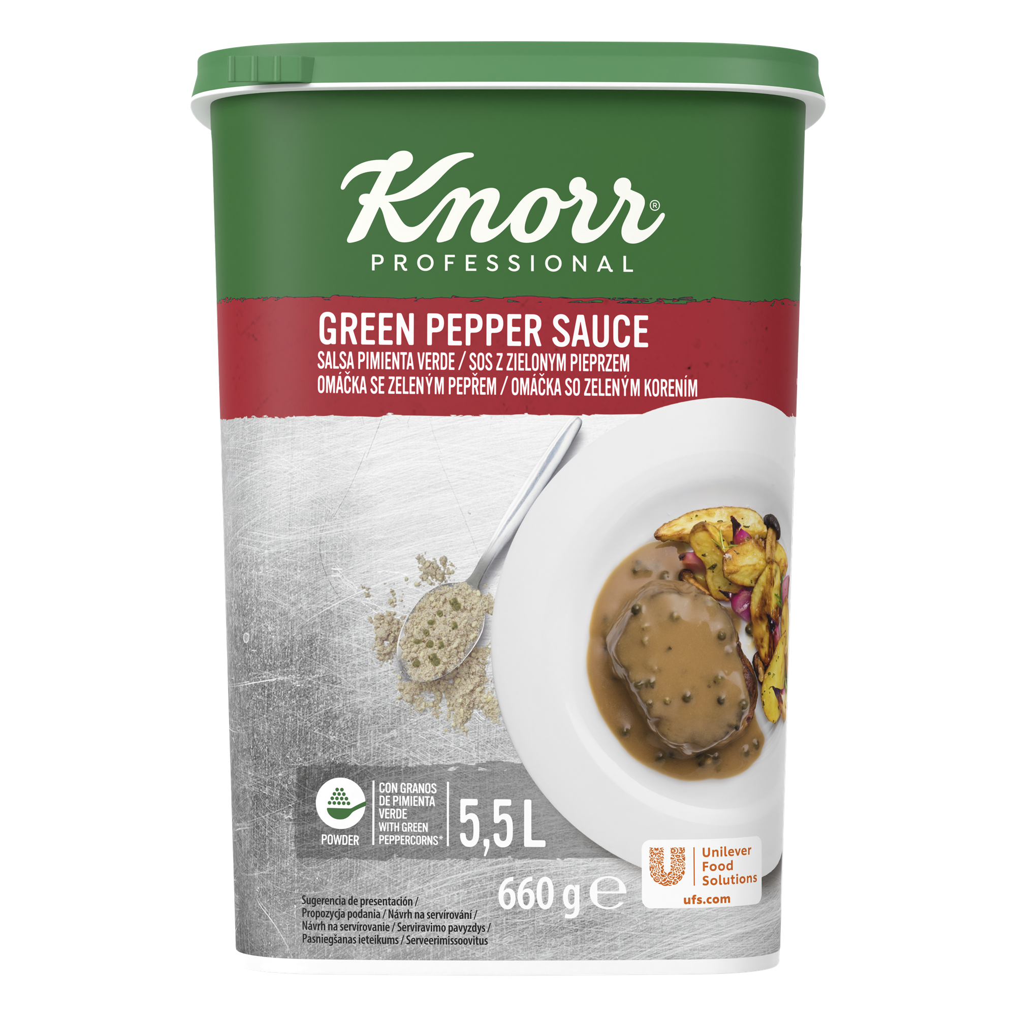 Sos Z Zielonym Pieprzem Knorr Professional 0,66Kg