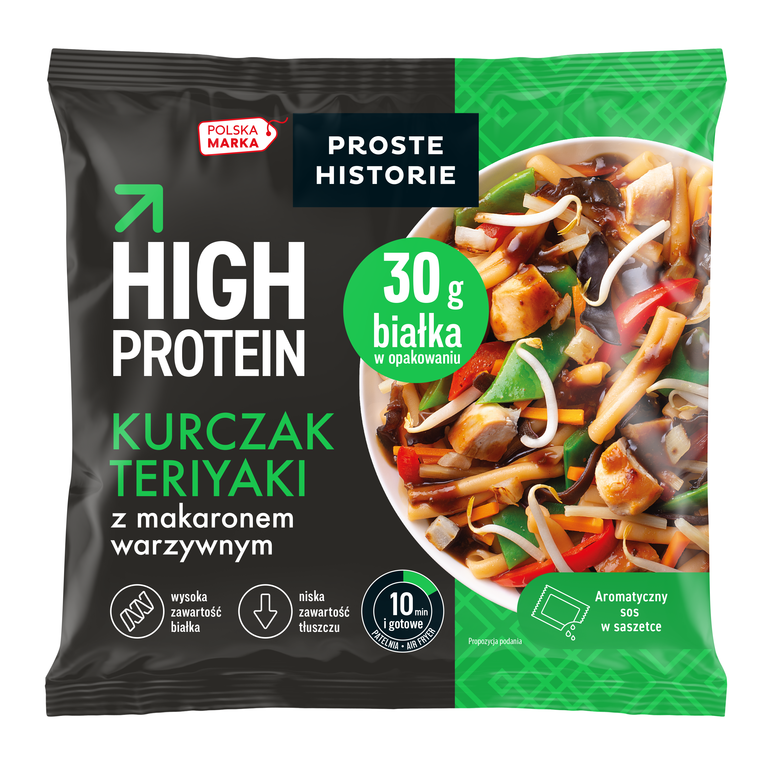 Proste Historie High Protein Kurczak Teriyaki Z Makaronem Warzywnym 400G