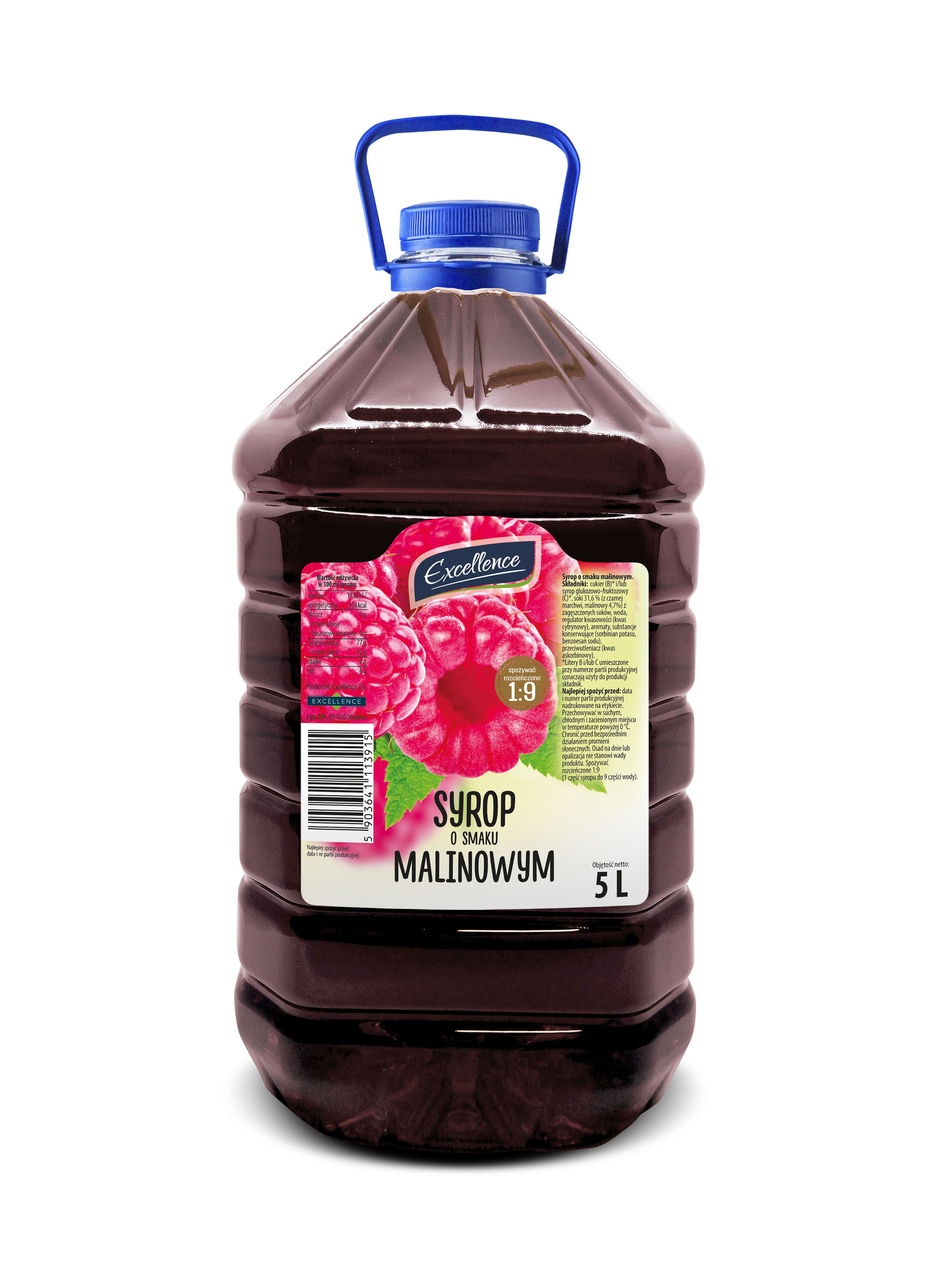 Excellence Syrop O Smaku Malinowym 5 L