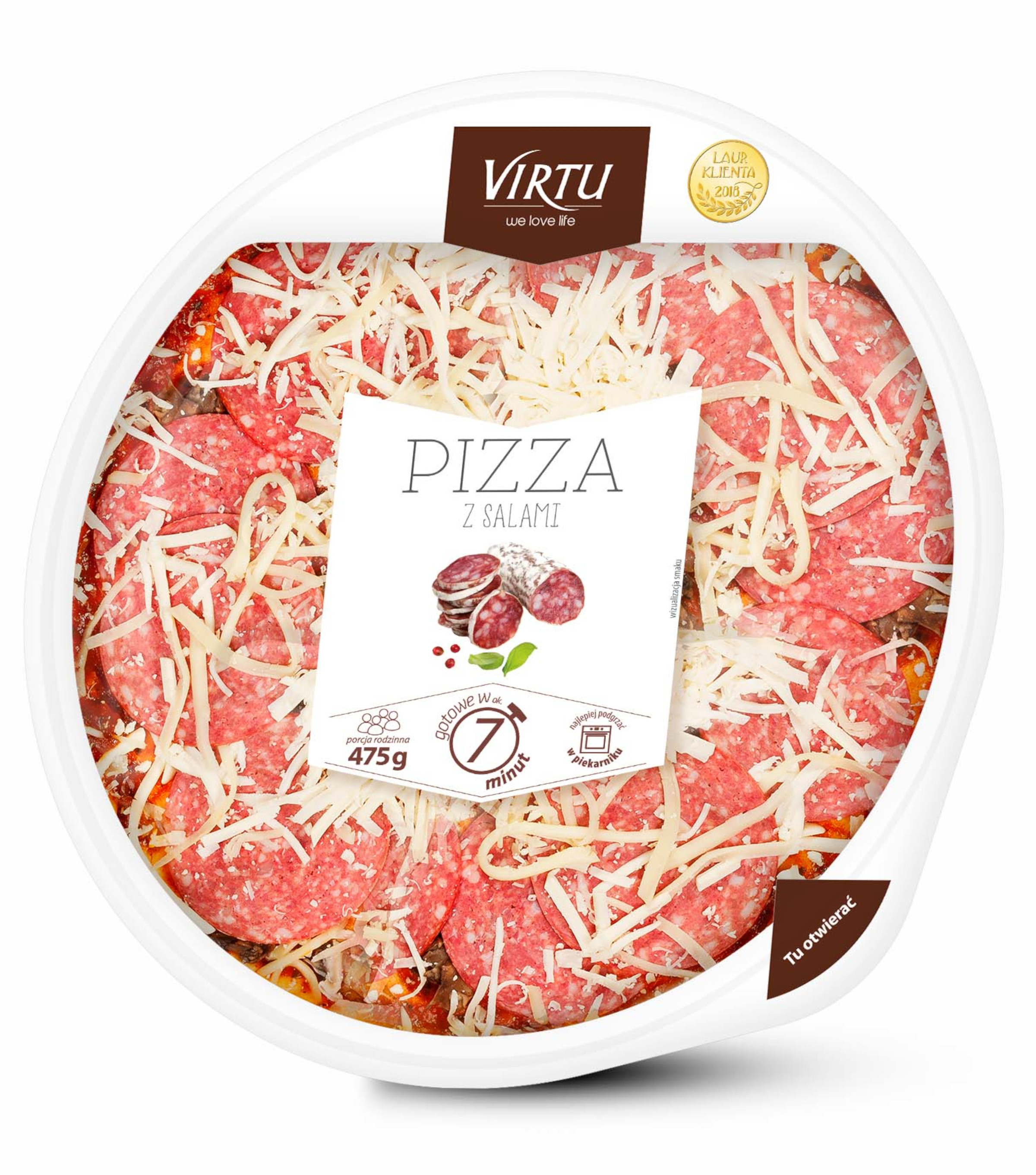 Pizza Z Salami Virtu 475 G