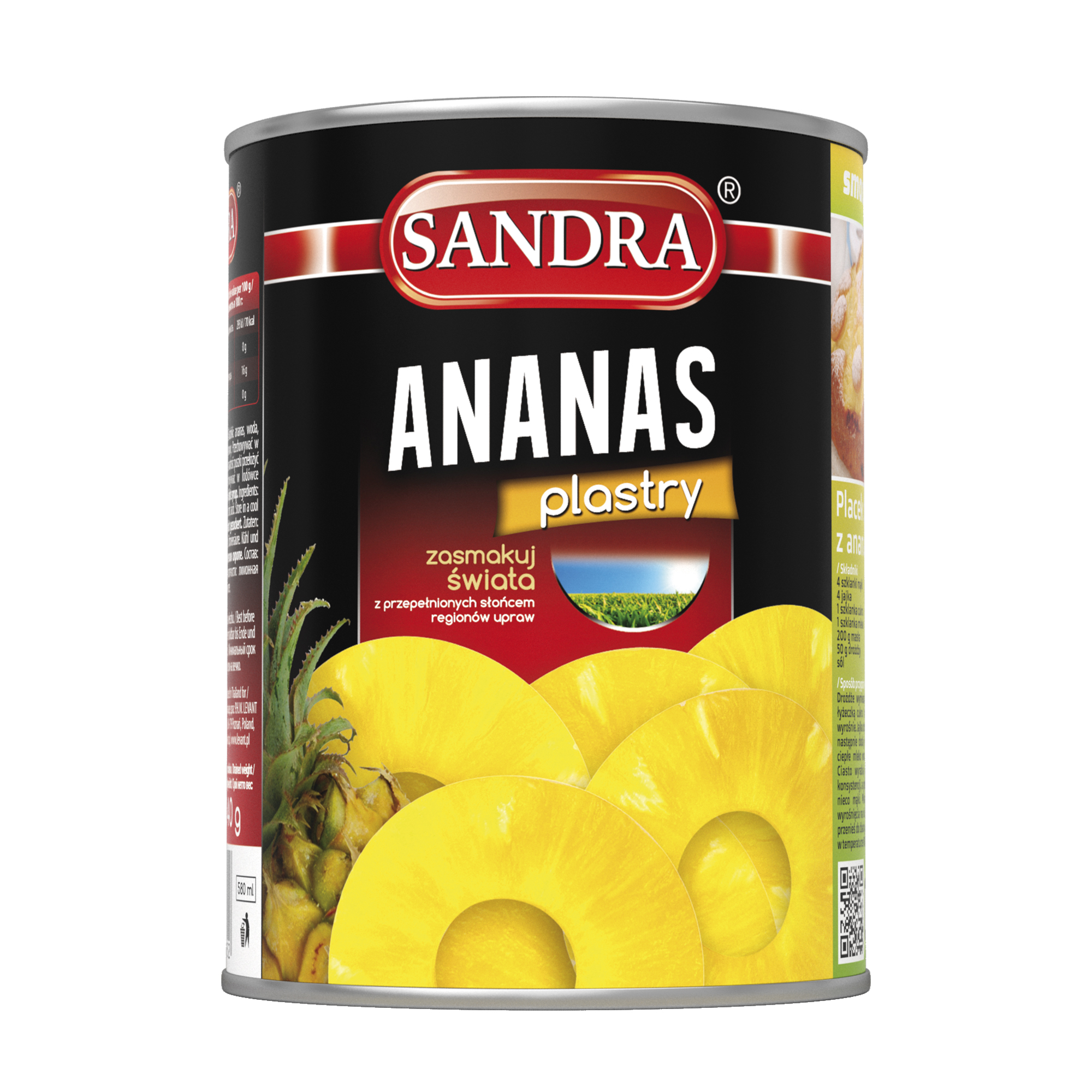 Ananas Plastry Sandra 565G