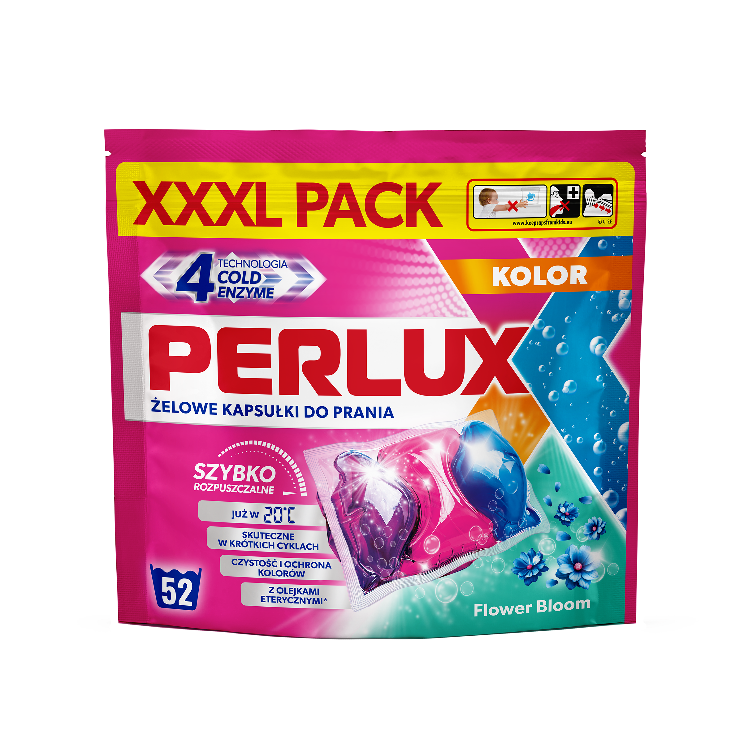 Perlux Żelowe Kapsułki Do Prania Color Xxxl 52 Szt