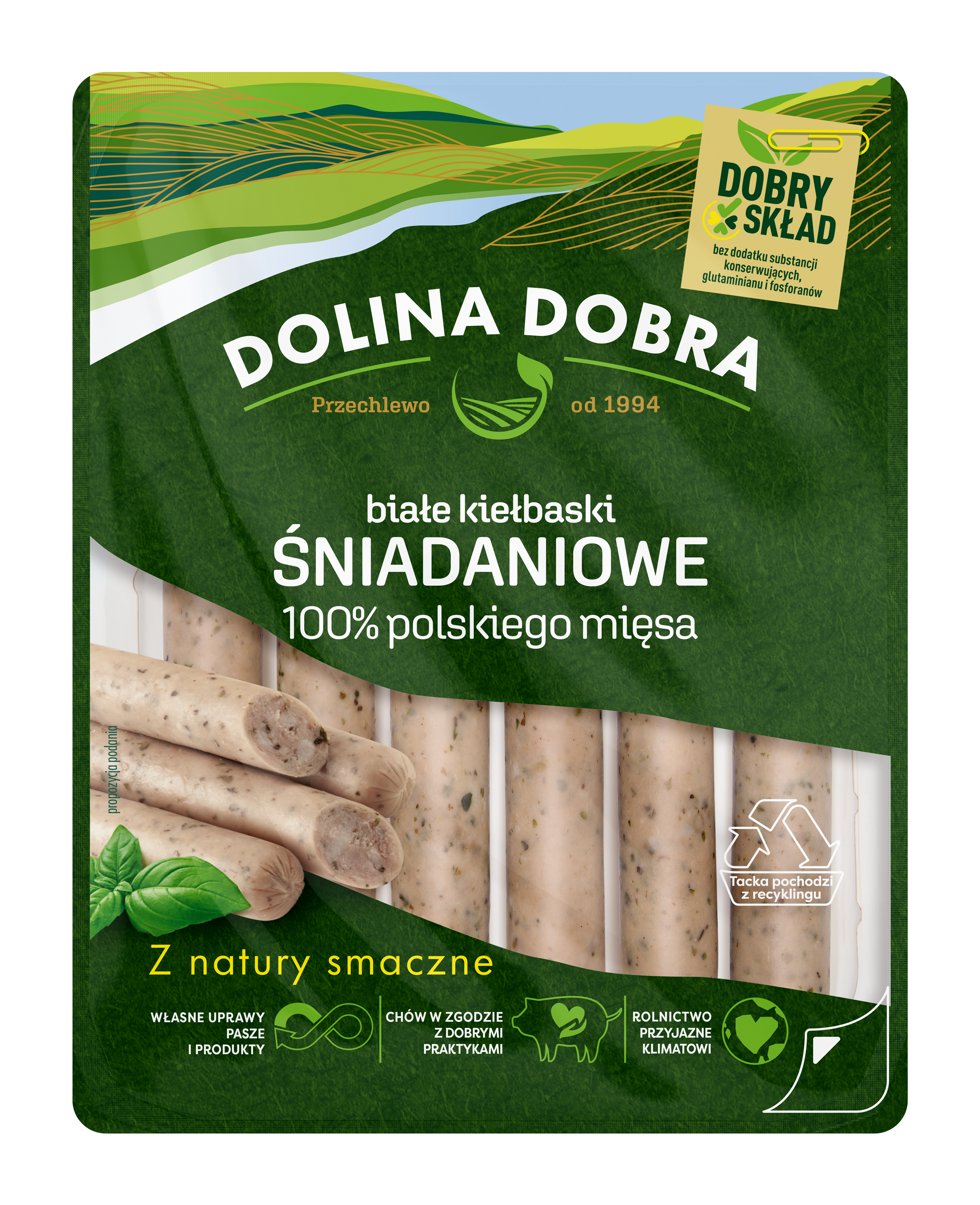 Biała Parzona 100% Polskiego Mięsa 375 G Dolina Dobra