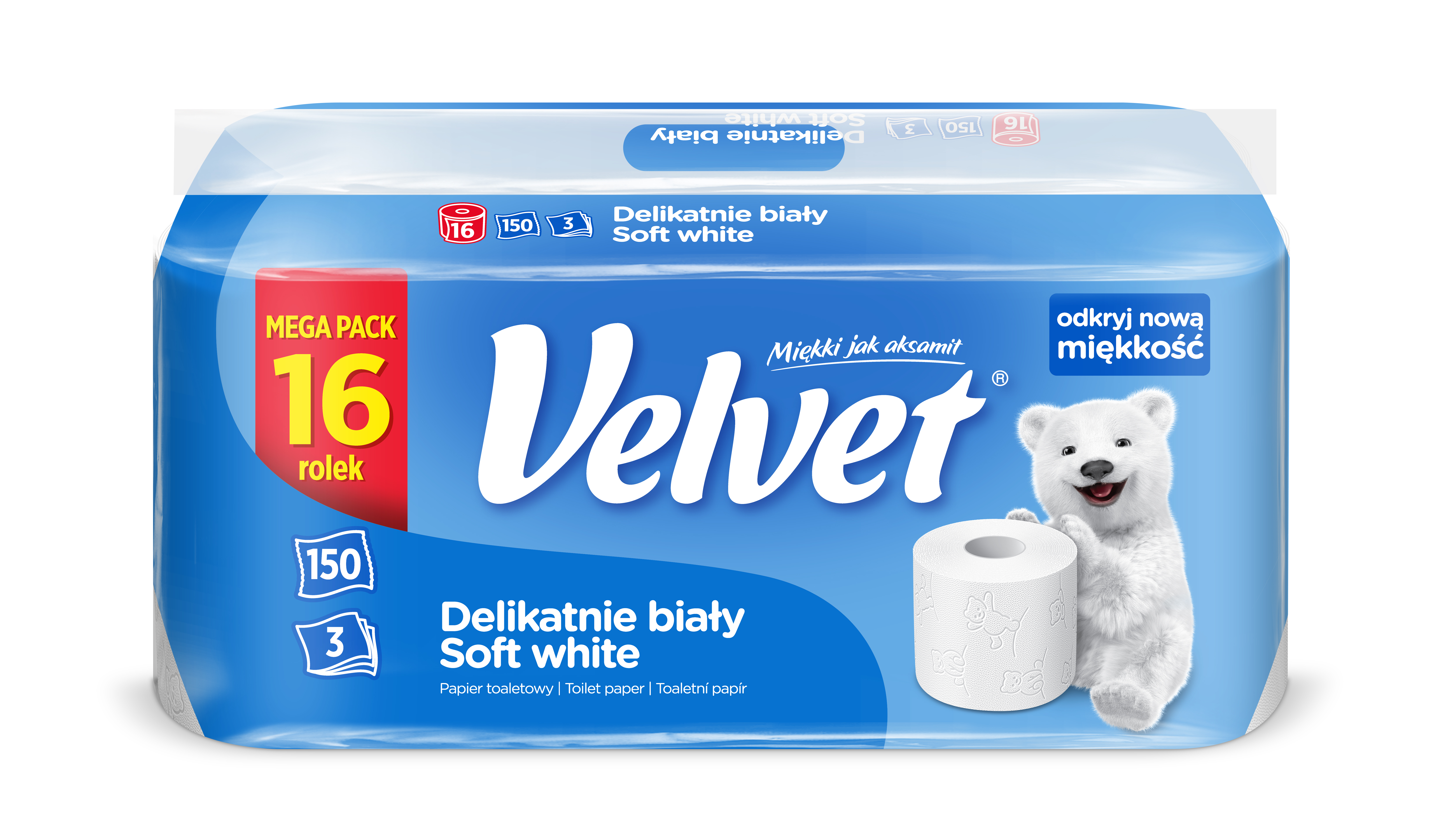 Papier Toaletowy Velvet Delikatnie Biały A'16