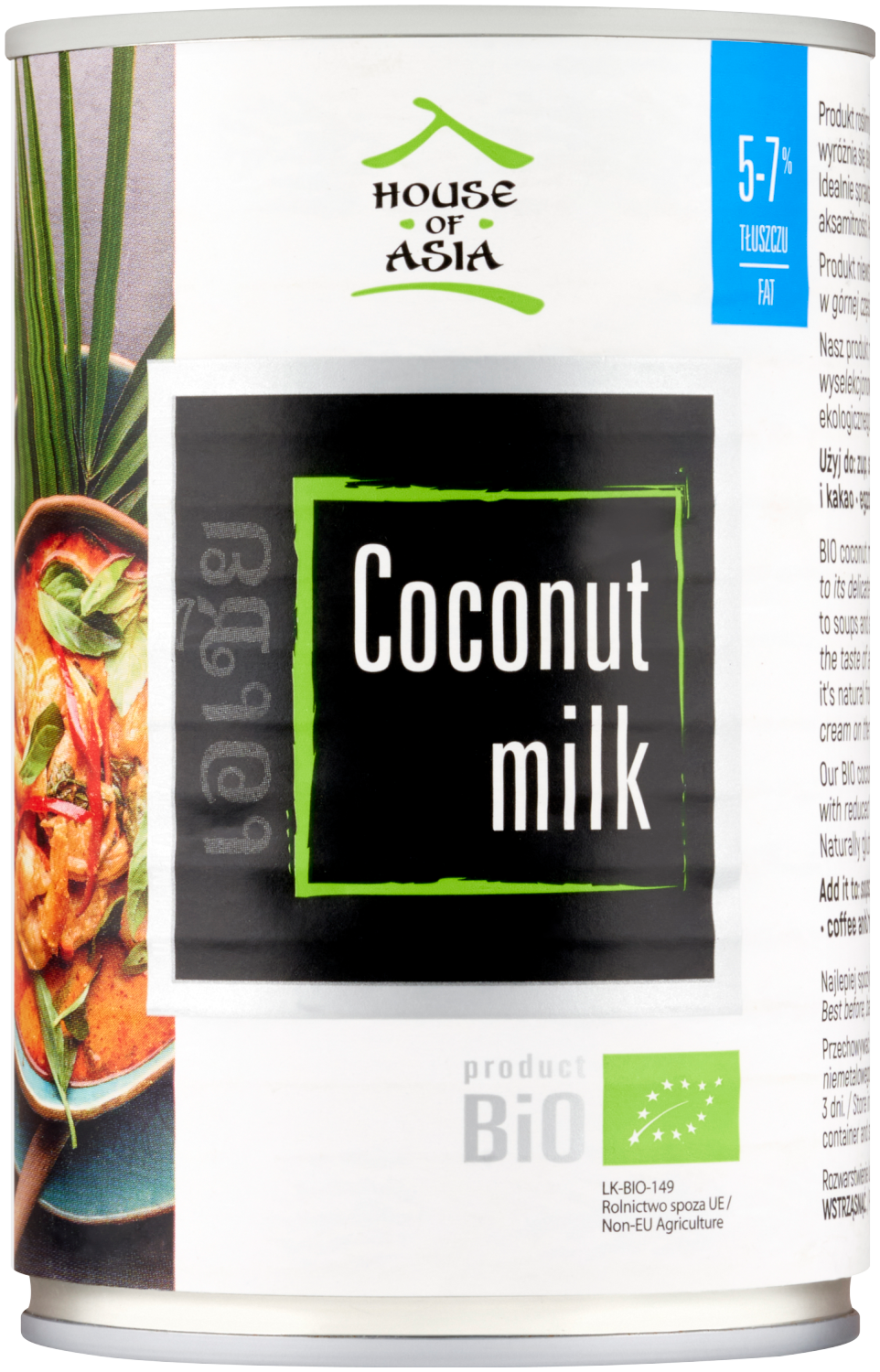 House Of Asia Mleczko Kokosowe Bio 5-7% 400Ml