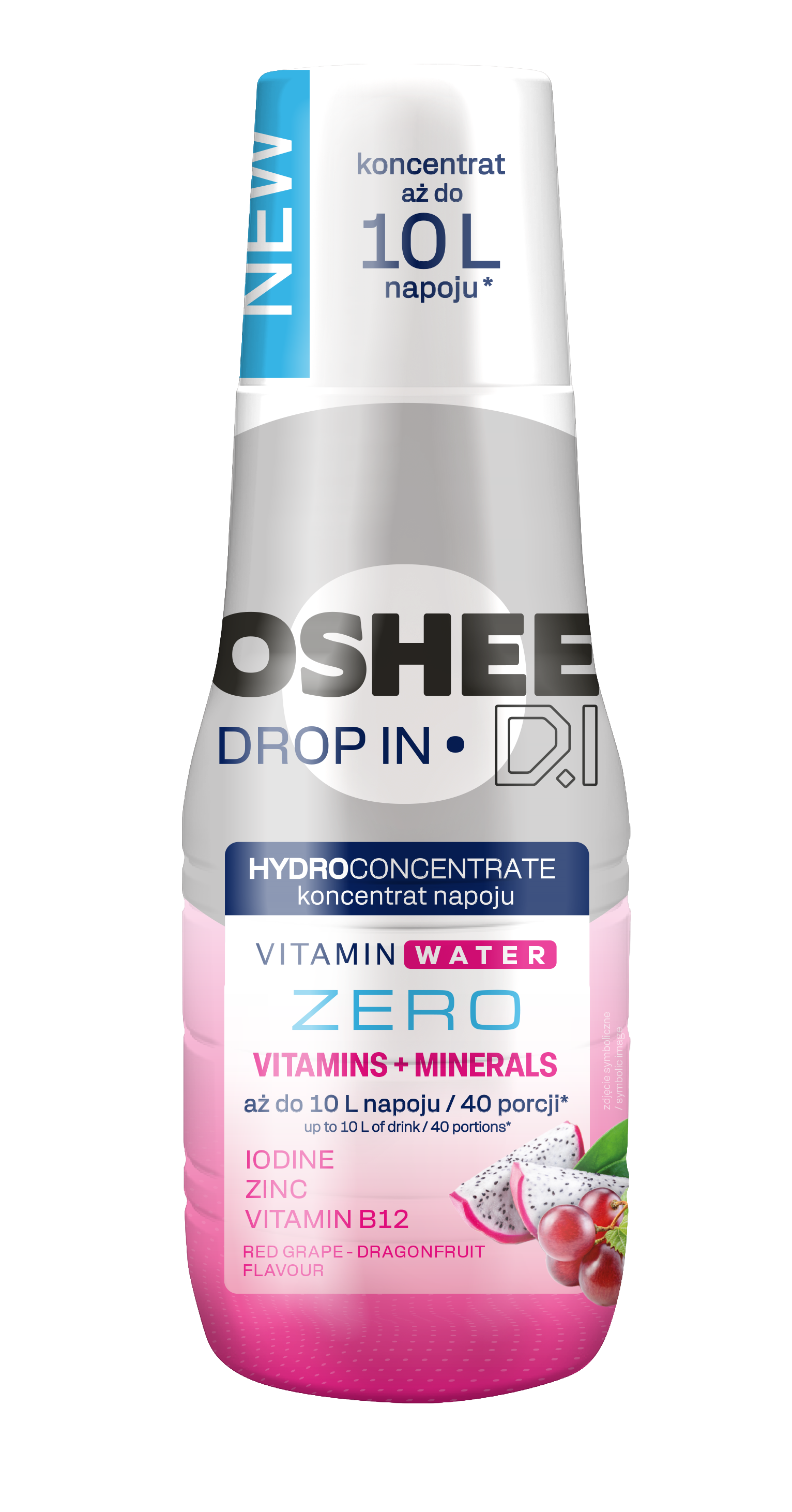 Oshee Drop In Hydroconcentrate Vitamin Water Witaminy I Minerały Zero 500 Ml