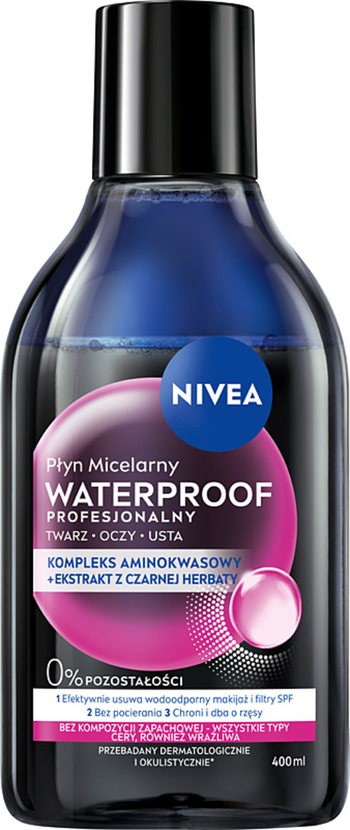 Nivea Profesjonalny Dwufazowy Płyn Micelarny Micellair ® Skin Breathe - Makijaż Wodoodporny 400Ml