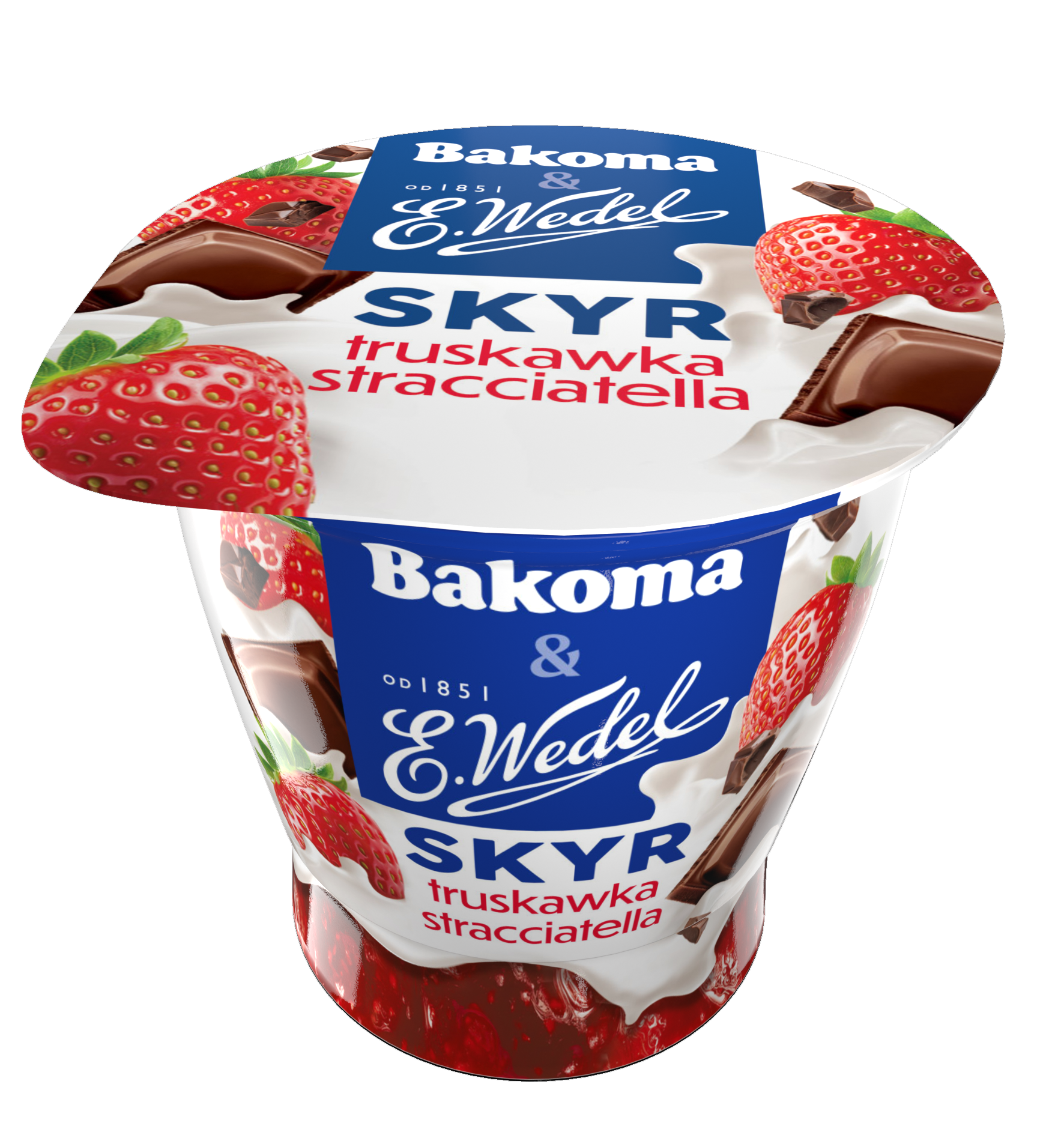 Bakoma&Wedel Jogurt Skyr Duo Truskawka Straciatella 150G