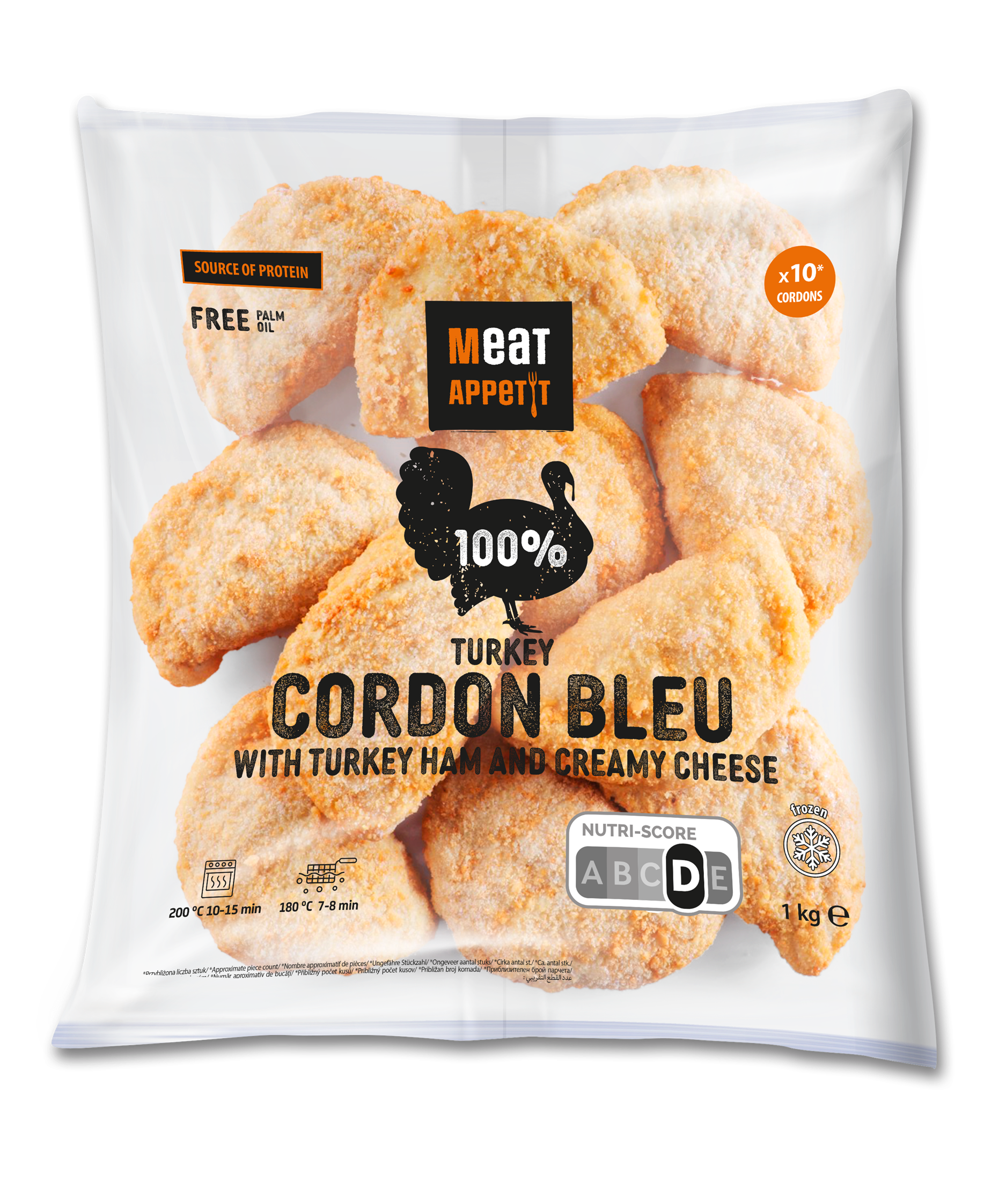 Meat Appetit, Cordon Bleu Z Indyka Z Wędliną Z Indyka I Serem Topionym 1Kg