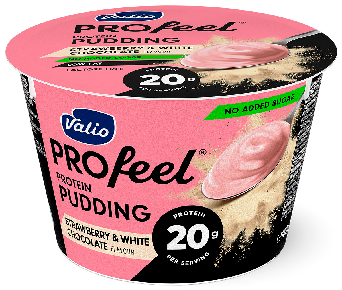 Valio Profeel Proteinowy Puding 180G Truskawka-Biała Czekolada