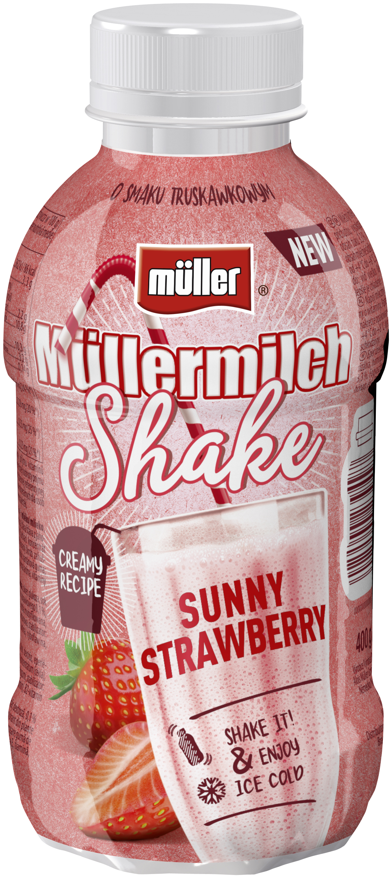 Napój Mleczny Müllermilch Shake O Smaku Truskawkowym 400G