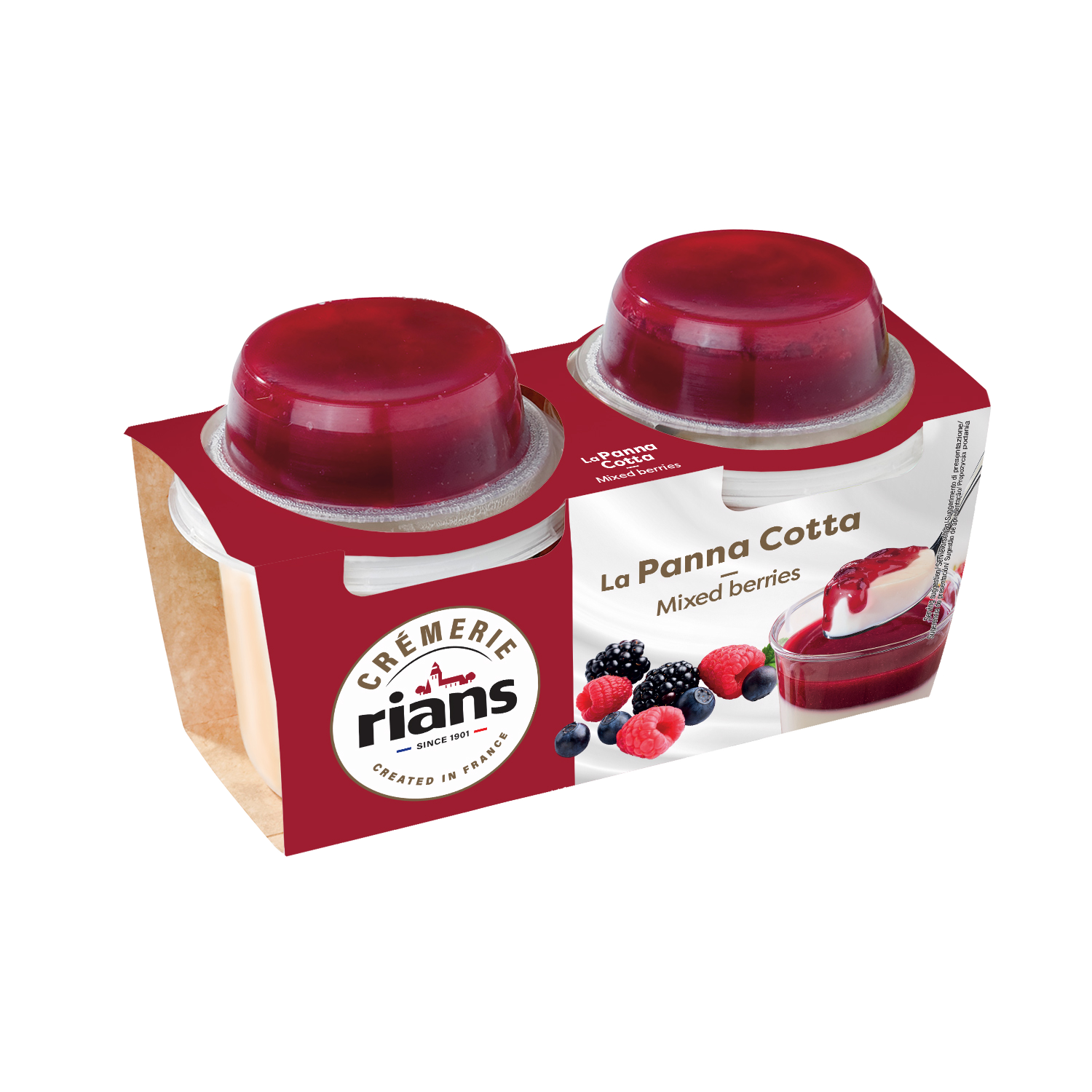 Panna Cotta Rians Z Czerwonymi Owocami 2X120G