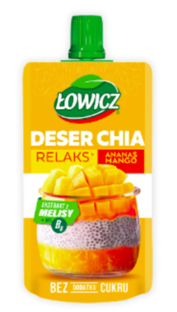 Łowicz Deser Chia Relaks Mango Ananas 120G