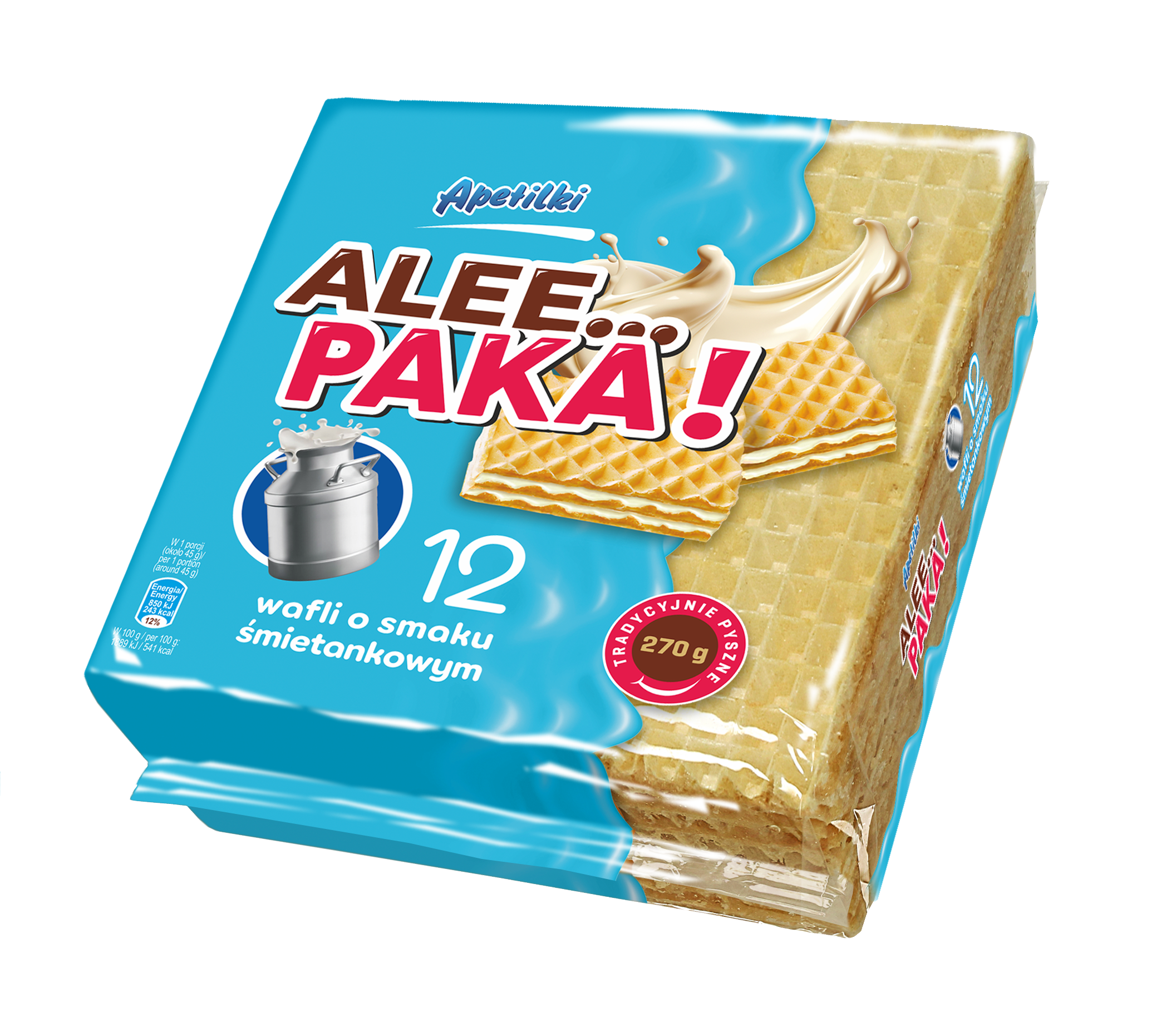 Apetilki Wafle Przekładane Śmietankowe 270 G