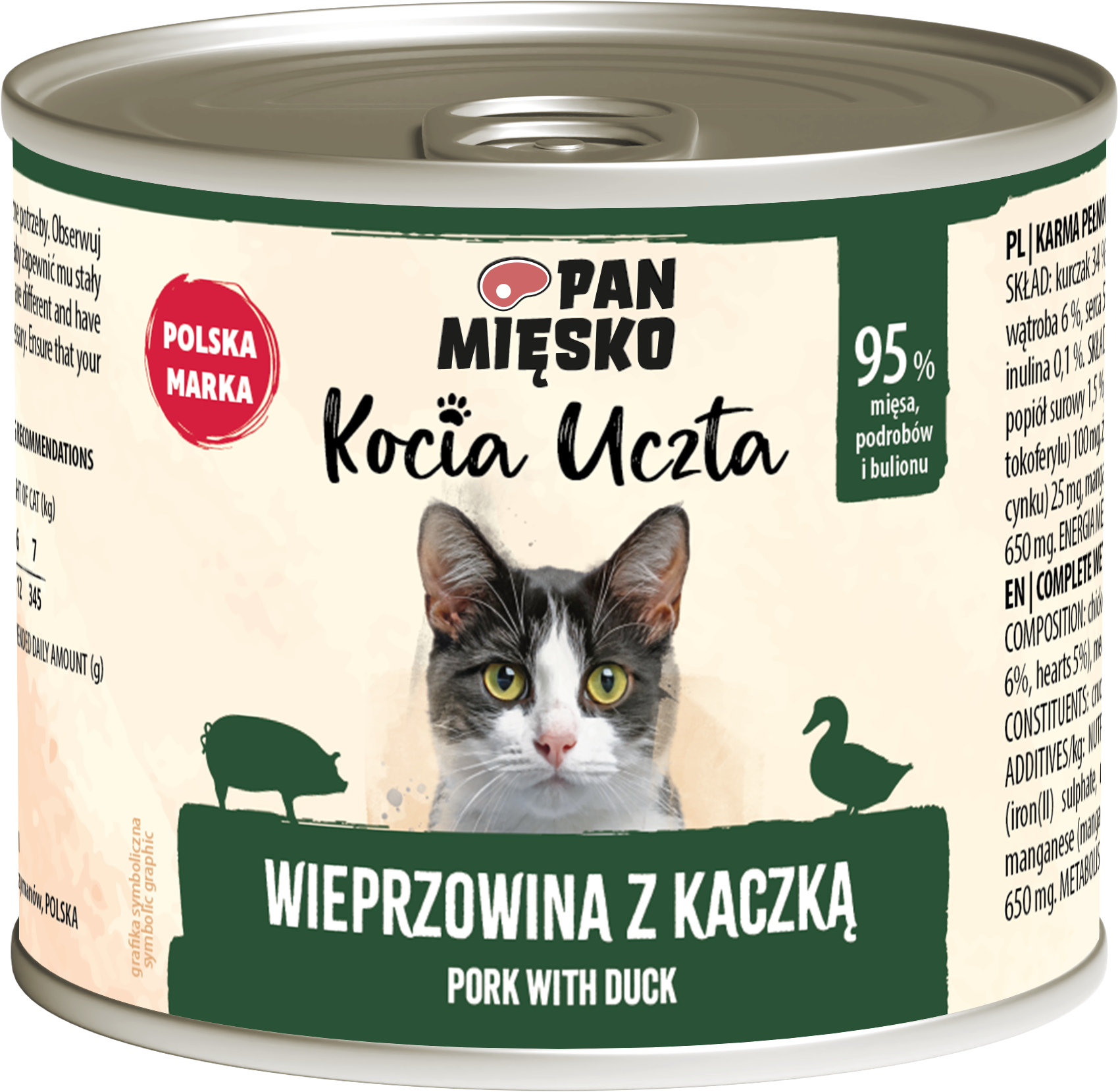 Pan Mięsko Kocia Uczta Wieprzowina Z Kaczką 200 G