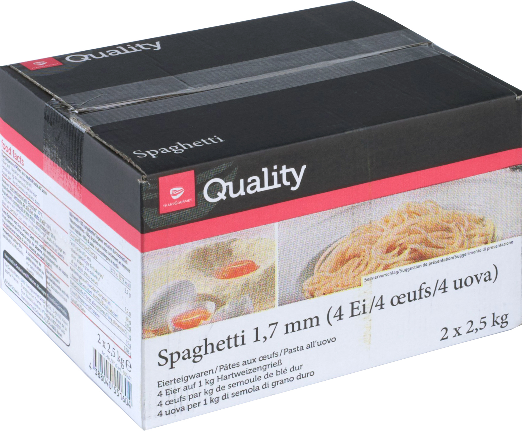 Tgq Makaron 4-Jajeczny Spaghetti 2X2,5Kg