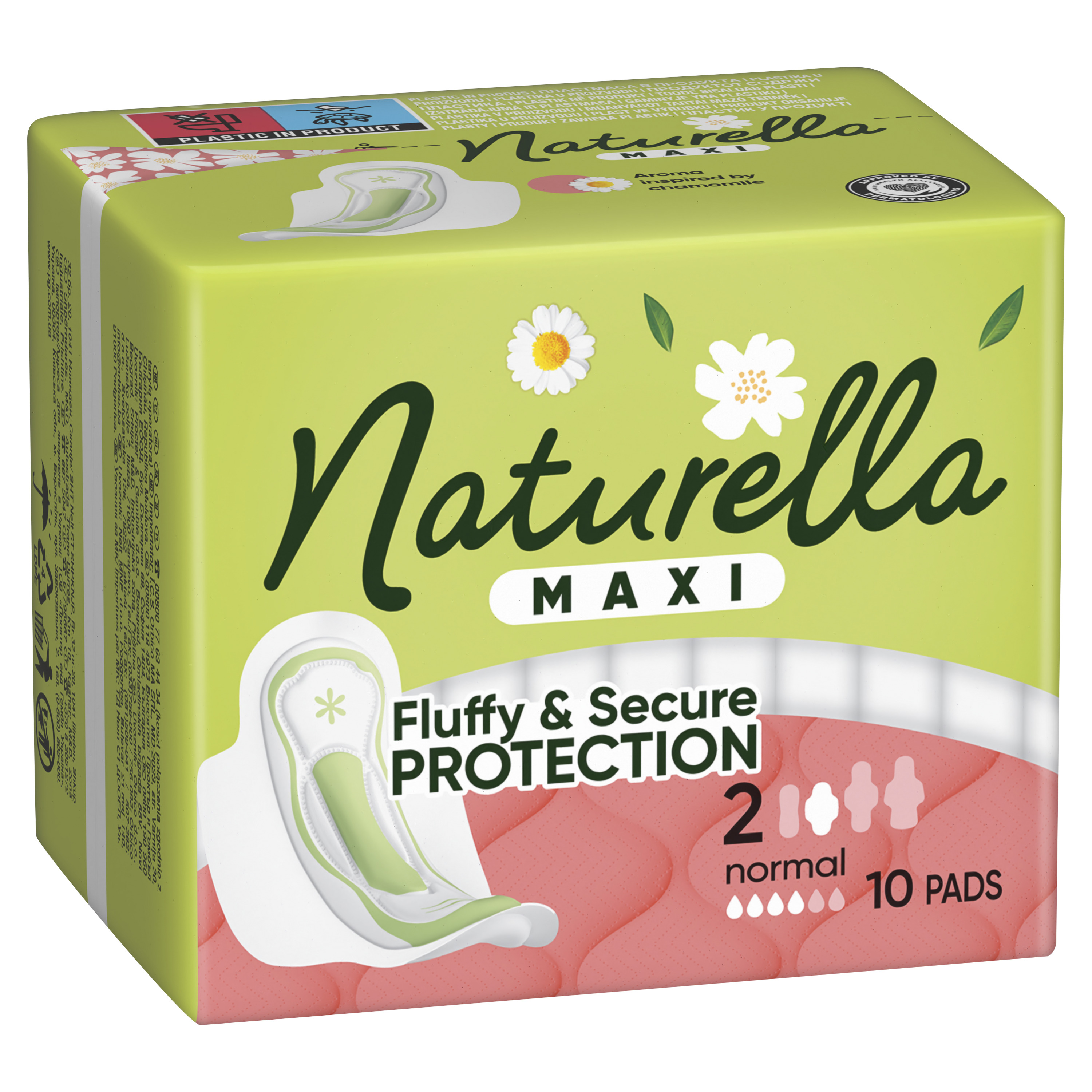 Naturella Classic Normal Rozmiar 2 Podpaski Ze Skrzydełkami, 10 Sztuk