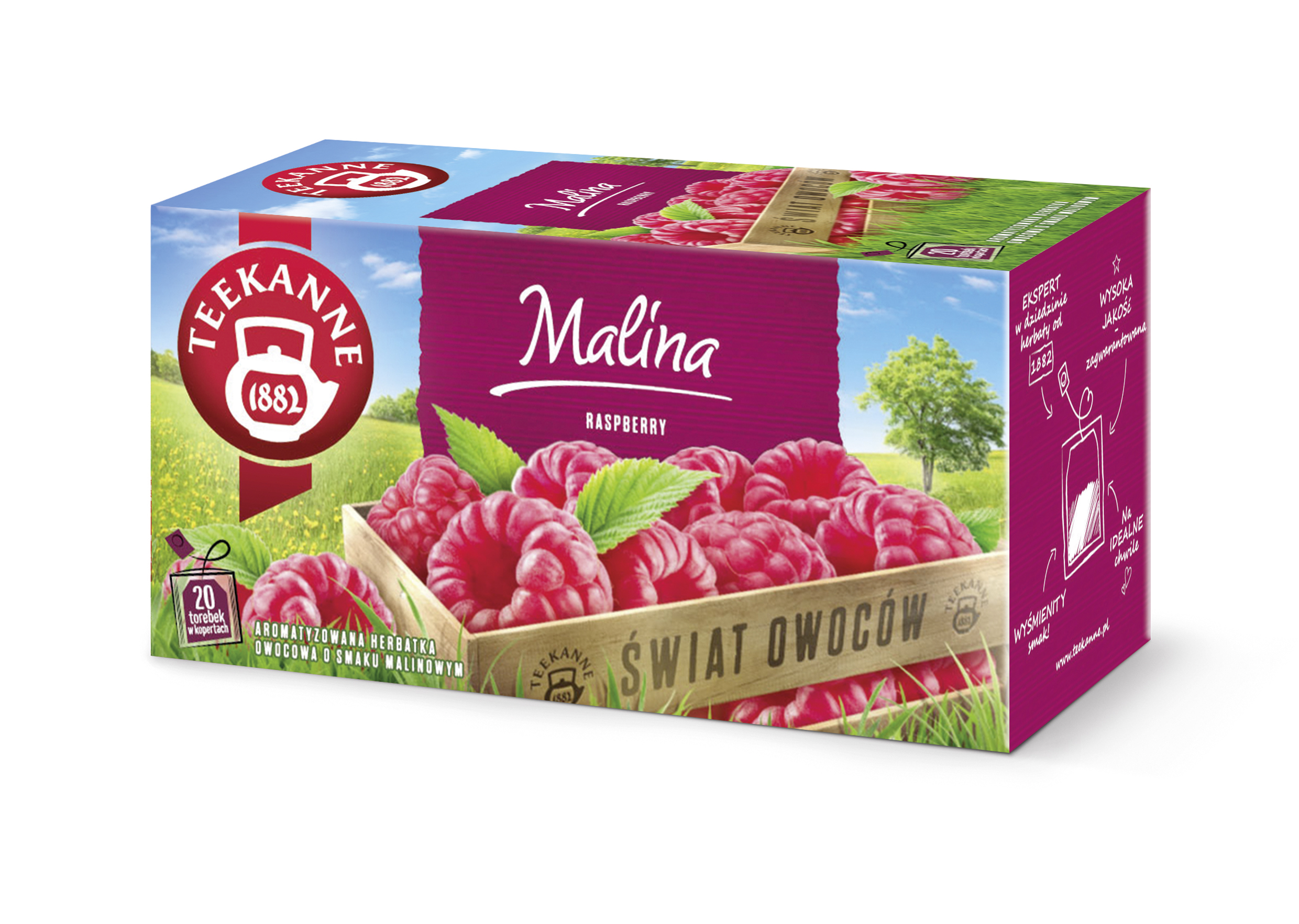 Herbatka Owocowa Teekanne Świat Owoców Malina 20 Torebek X 2,50G