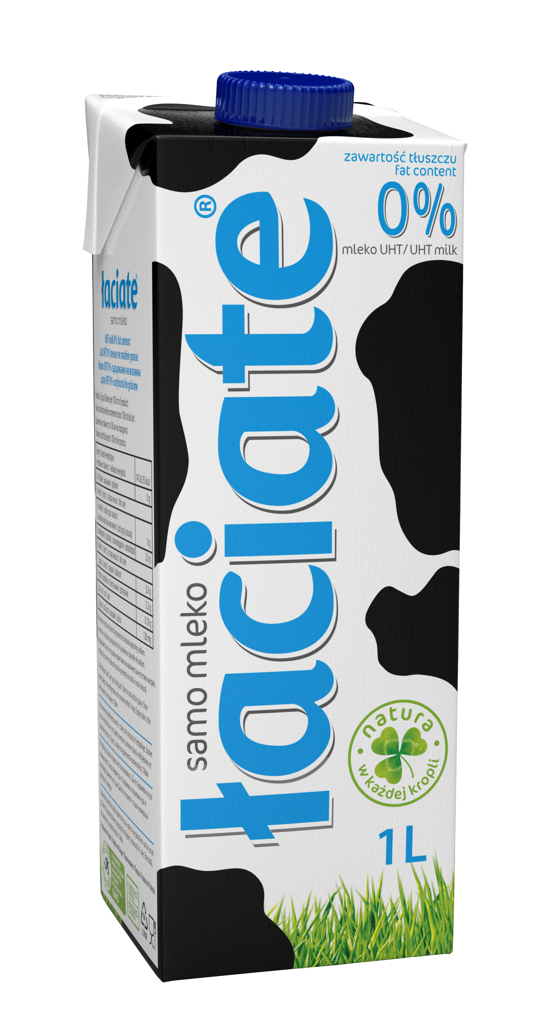 Mleko Uht Łaciate 0% 1L