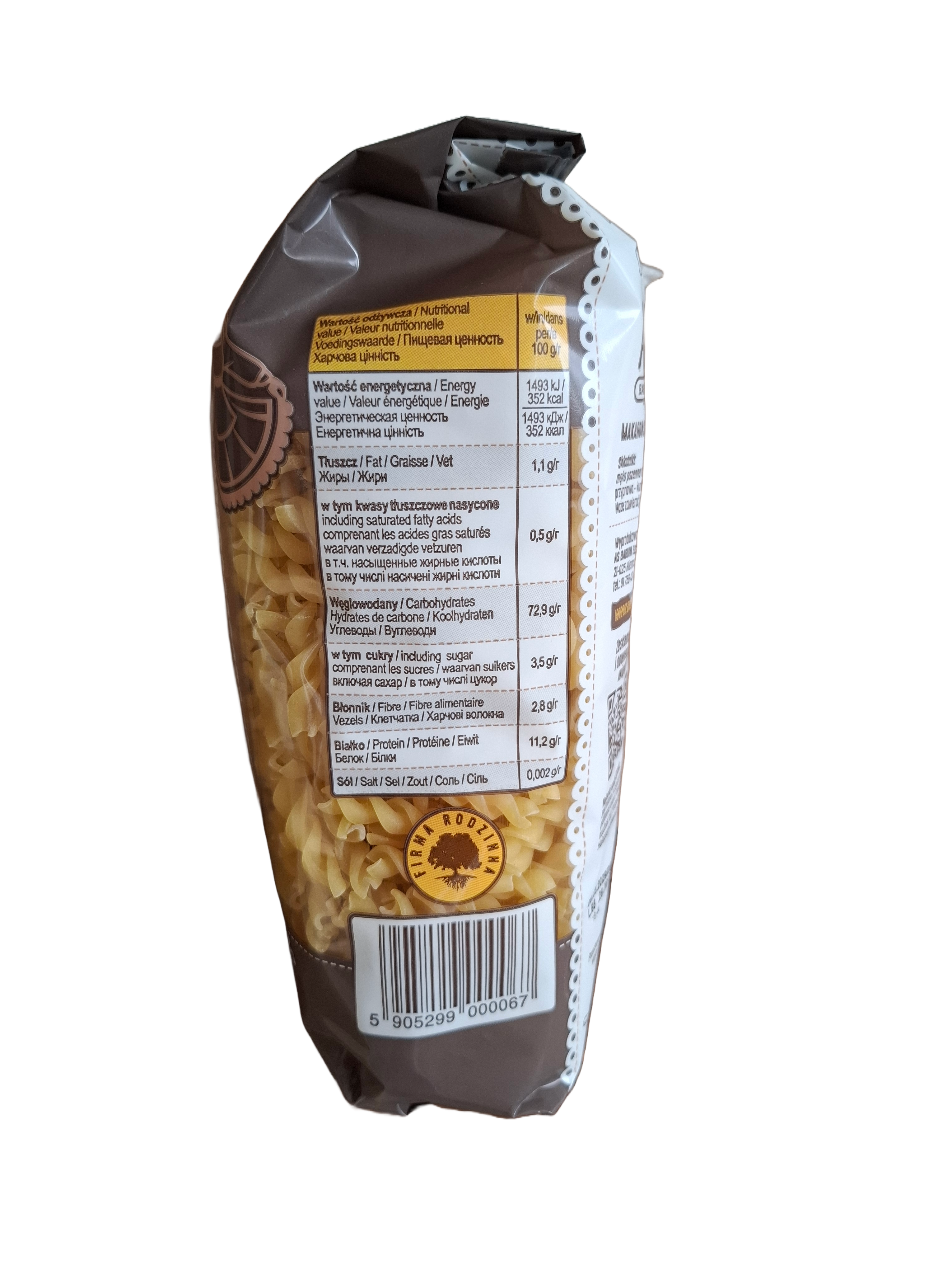 As Babuni Makaron Świderek 400G