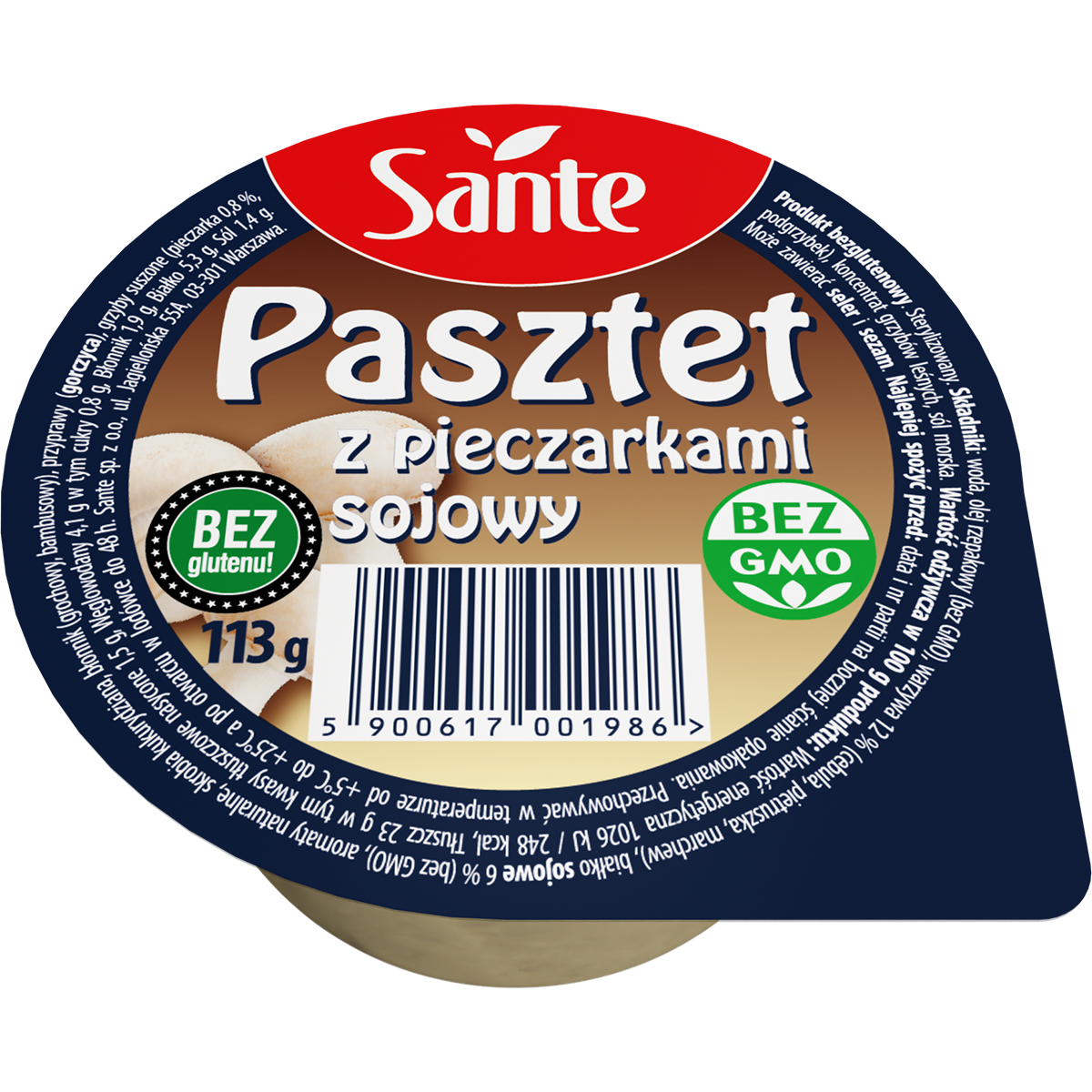 Pasztet Sojowy Z Pieczarkami 113G Sante