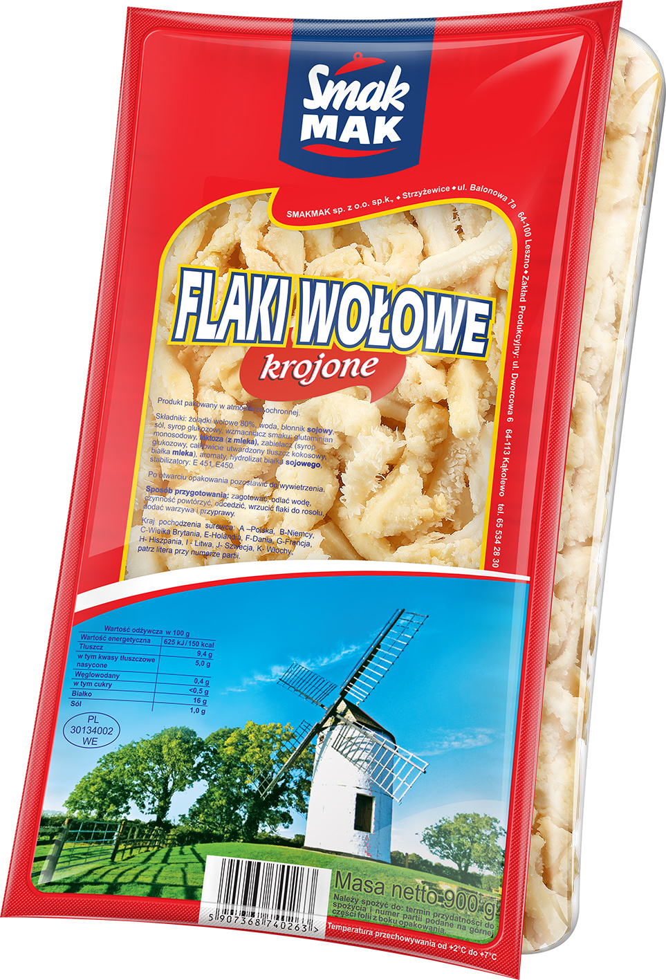 Flaki Wołowe Krojone 900 G Smakmak