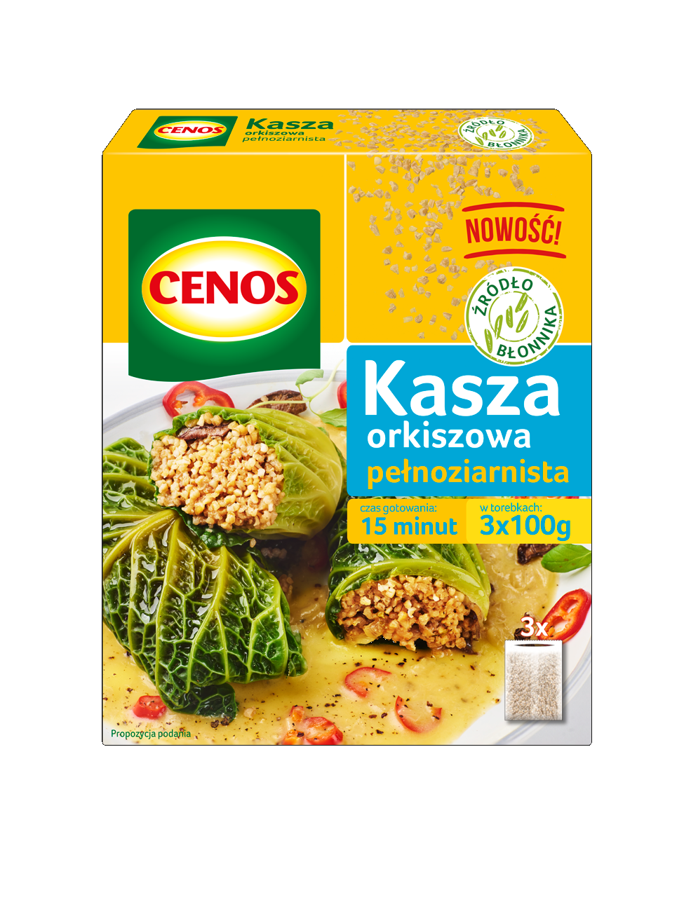 Kasza Orkiszowa Pełnoziarnista 3 X 100 G Cenos
