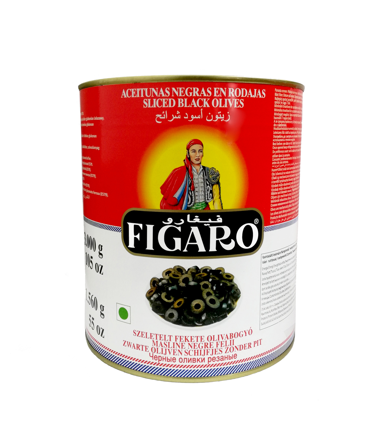 Oliwki Czarne Krojone 3000G/1560G Figaro