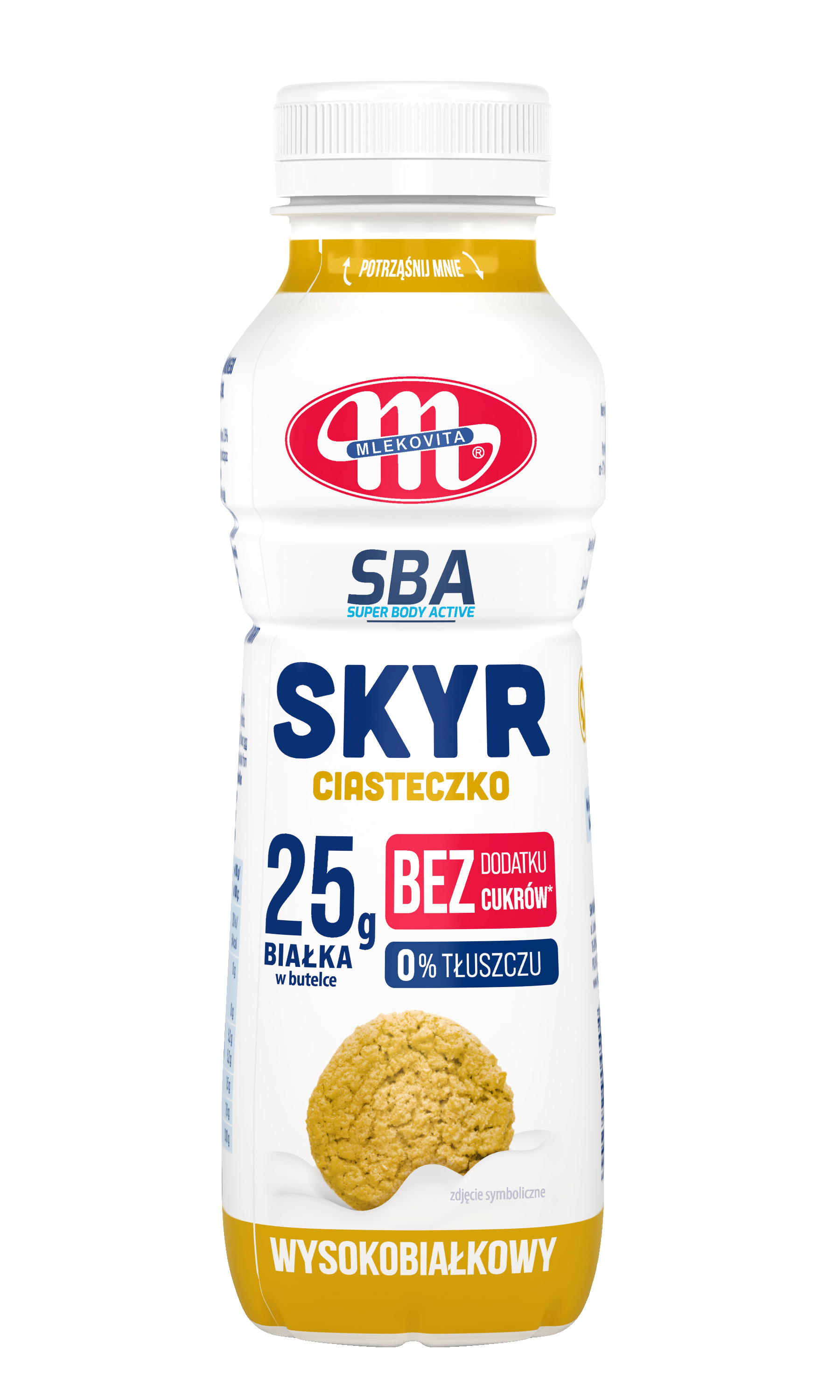 Mlekovita Jogurt Skyr Typu Islandzkiego Wysokobiałkowy 0% Tł. Ciasteczko Sba 330G