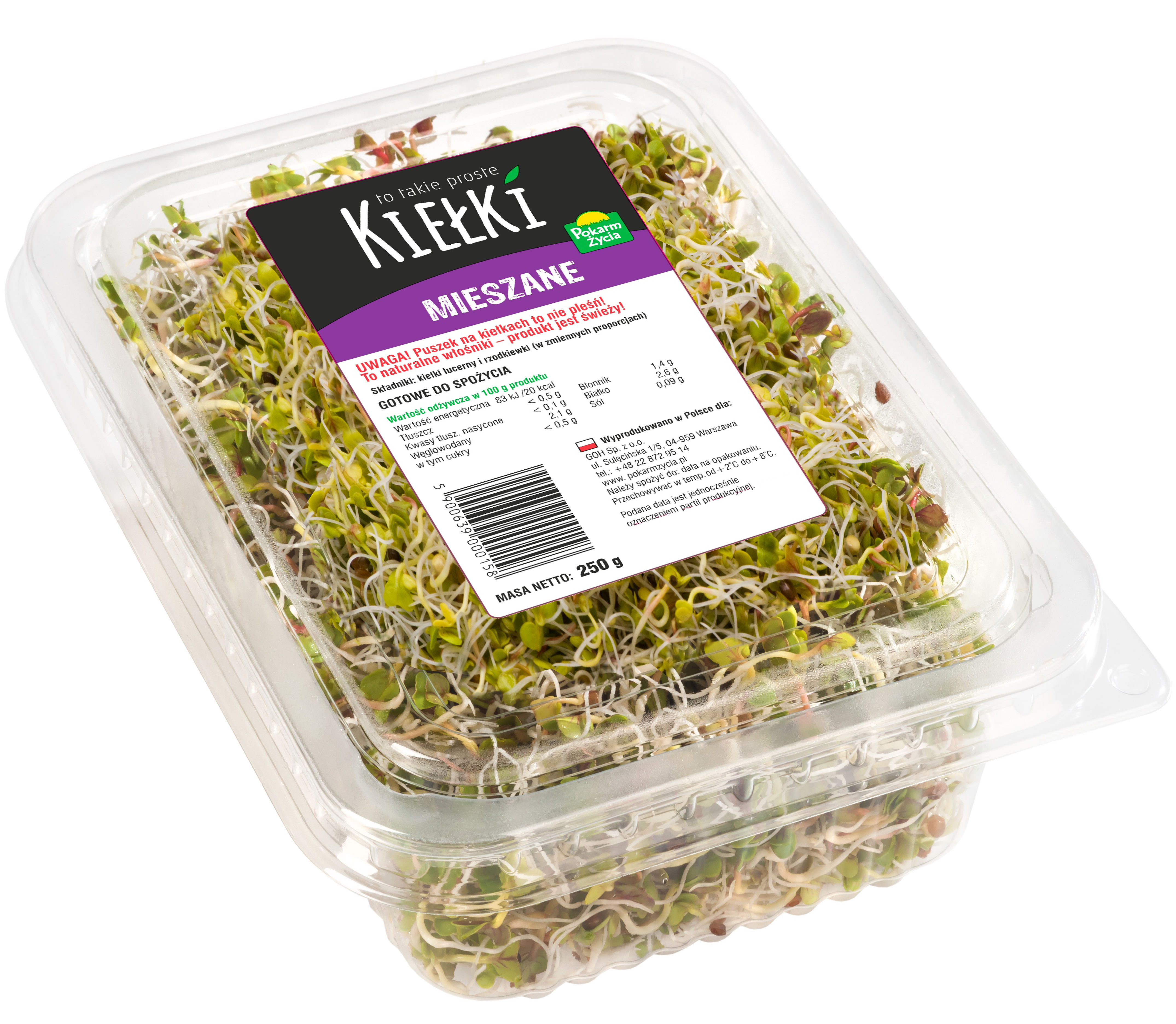 Kiełki Mieszane Polska 250G Pokarm Życia