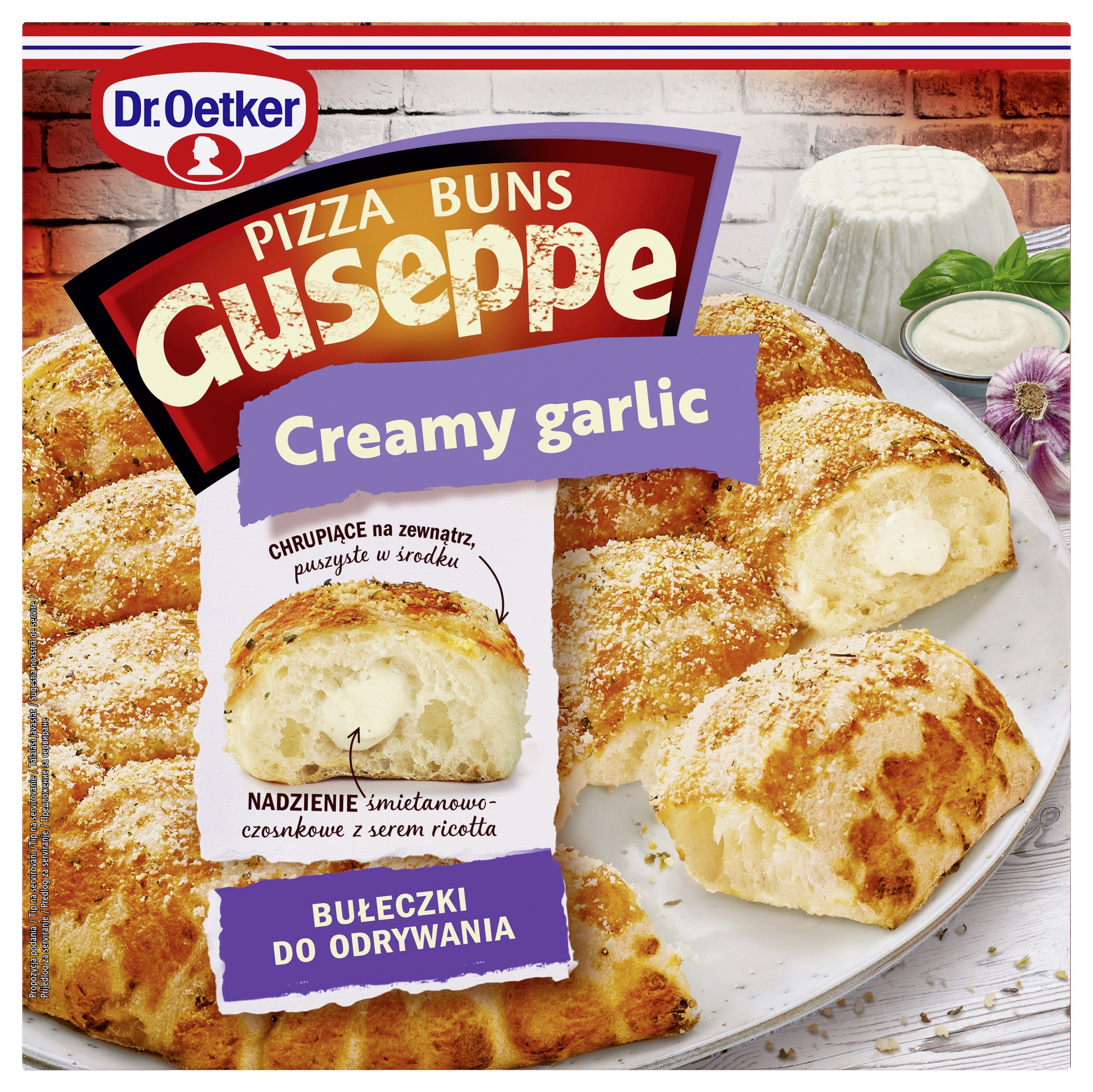 Dr. Oetker Guseppe Pizza Buns Creamy Garlic 480G