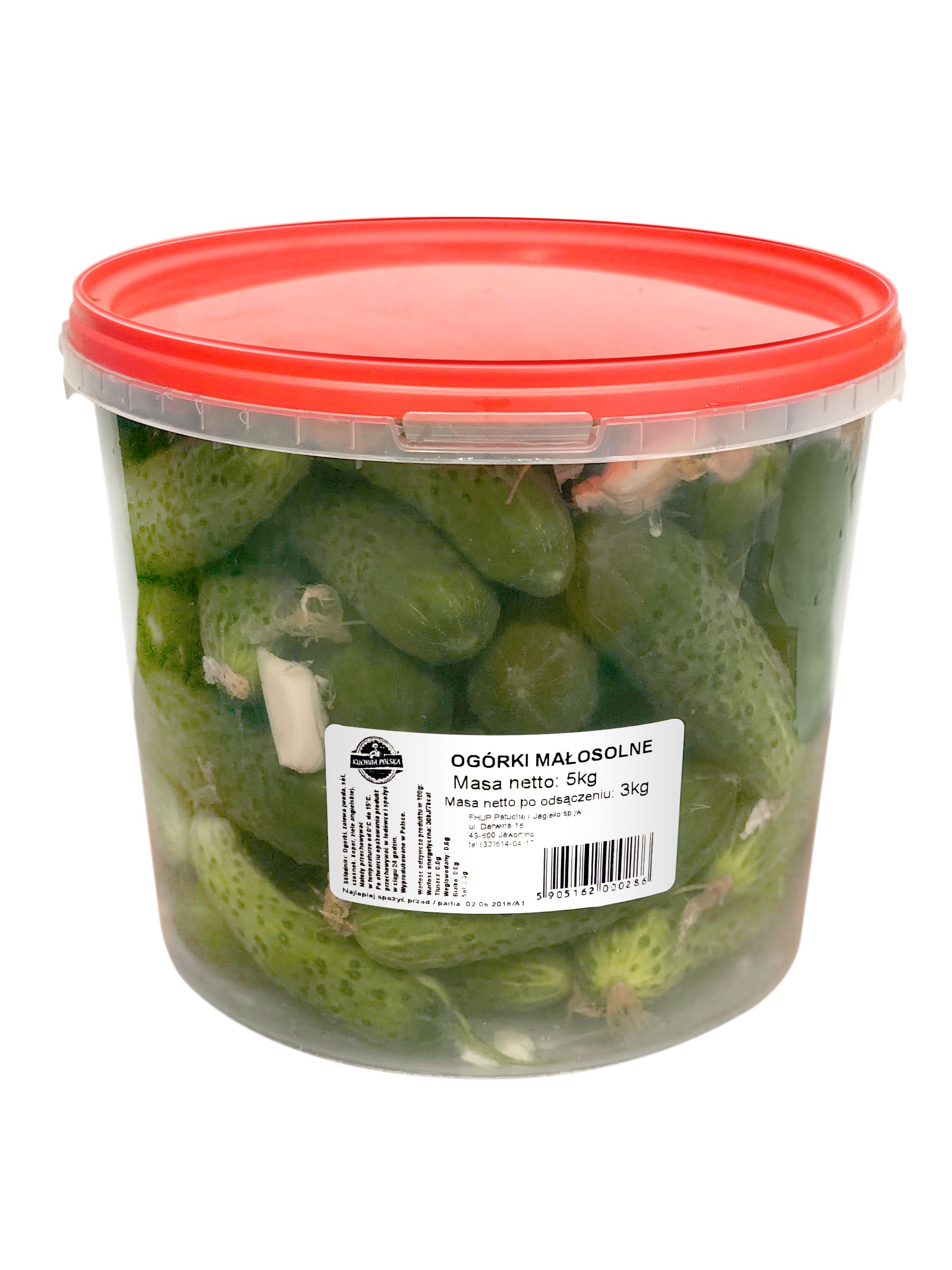 Ogórki Małosolne Polska 3Kg Kuchnia Polska