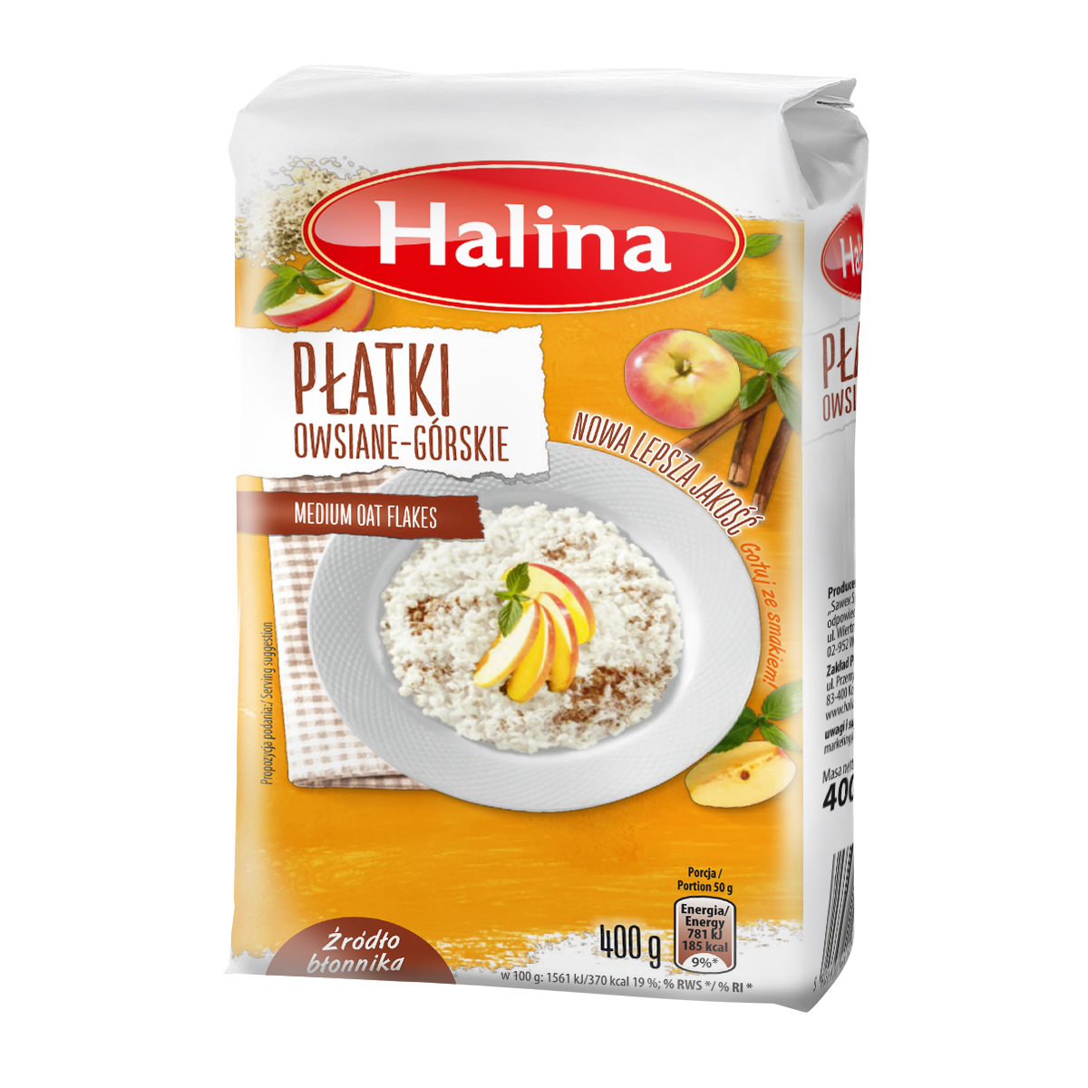 Halina Płatki Owsiane Górskie 400G