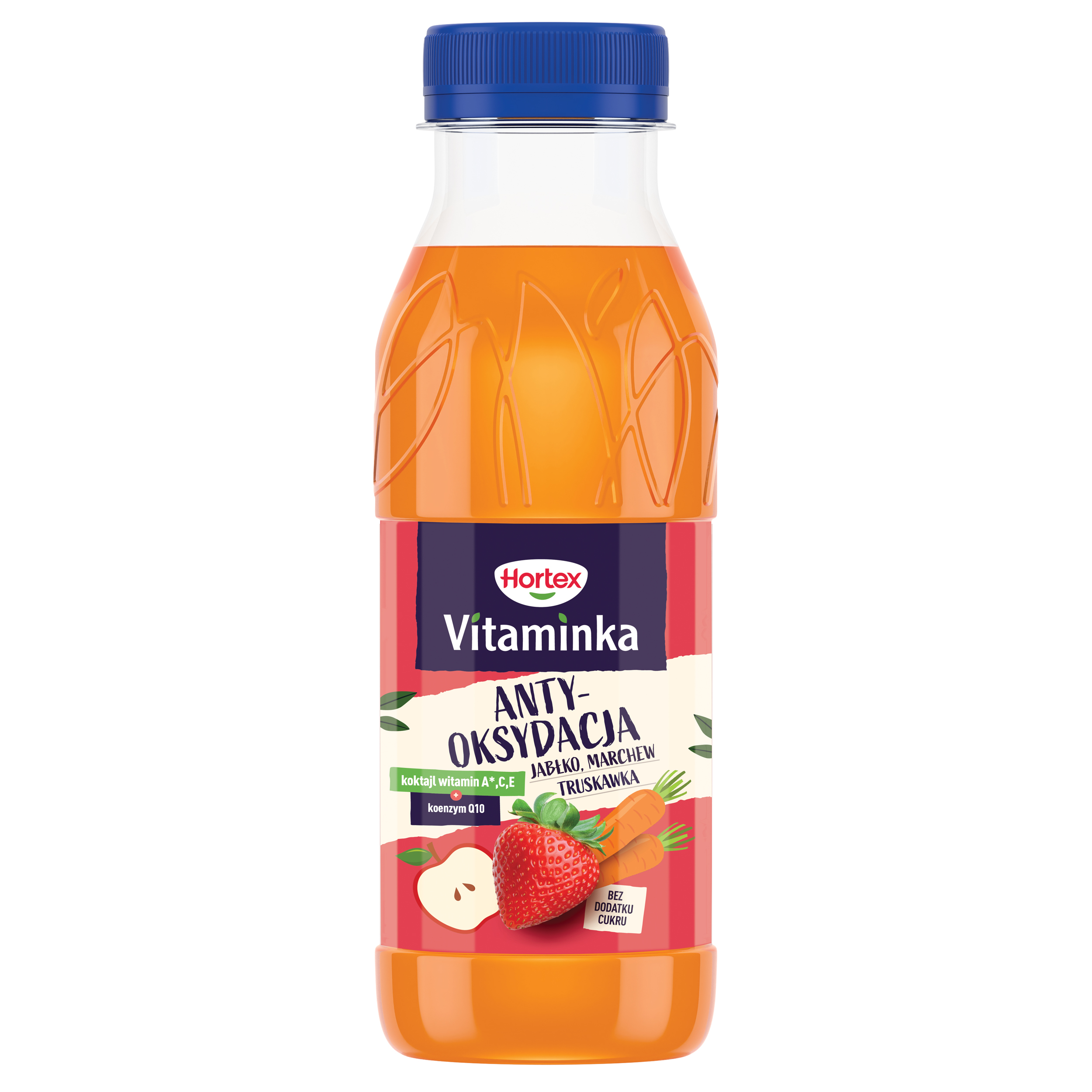 Hortex Vitaminka Jabłko, Marchew, Truskawka Sok Butelka Apet 300Ml Kaucja