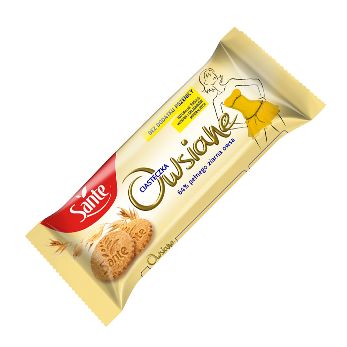 Ciasteczka Owsiane Naturalne Sante 138 G
