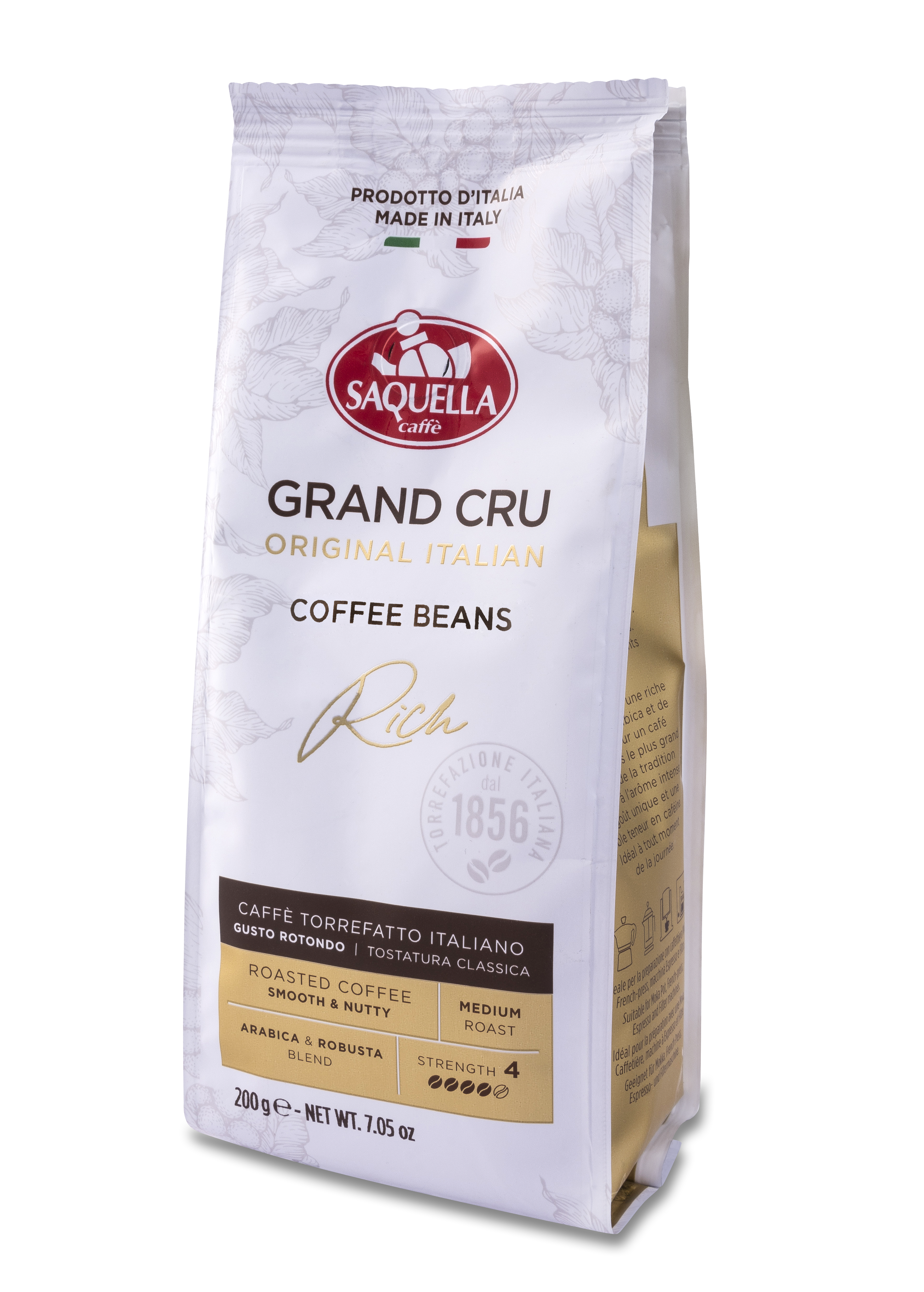 Saquella Grand Cru Rich Coffee Beans 200 G