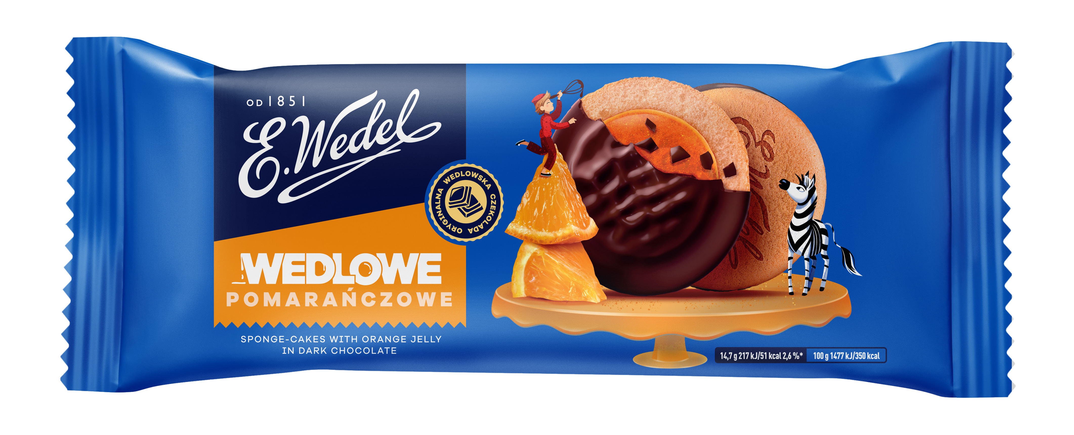 E. Wedel Biszkopty Wedlove Z Galaretką Pomarańczowe 147G