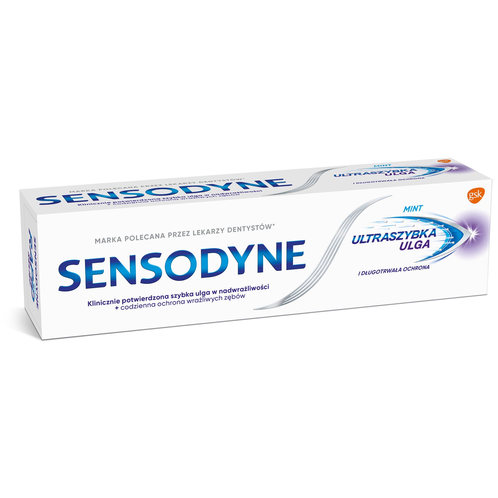 Sensodyne Ultraszybka Ulga Mint Pasta Z Fluorem Do Zębów Nadwrażliwych, Wyrób Medyczny, O Smaku Miętowym 75 Ml