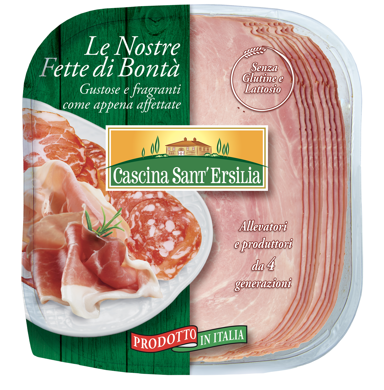 Prosciutto Cotto Szynka Gotowa Plastry 500G Cascina Sant'Ersilia