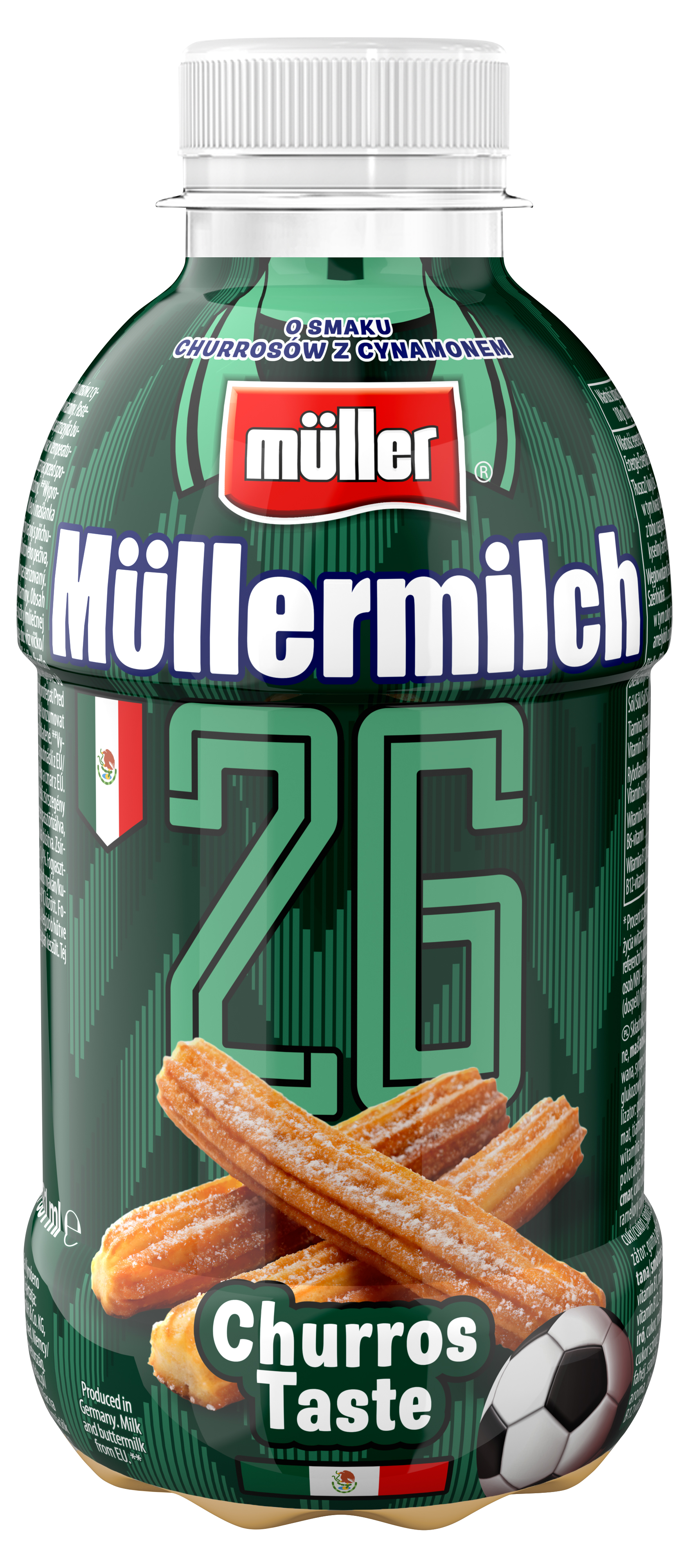 Müllermilch Napój Mleczny Limitowana Edycja Churros 400G