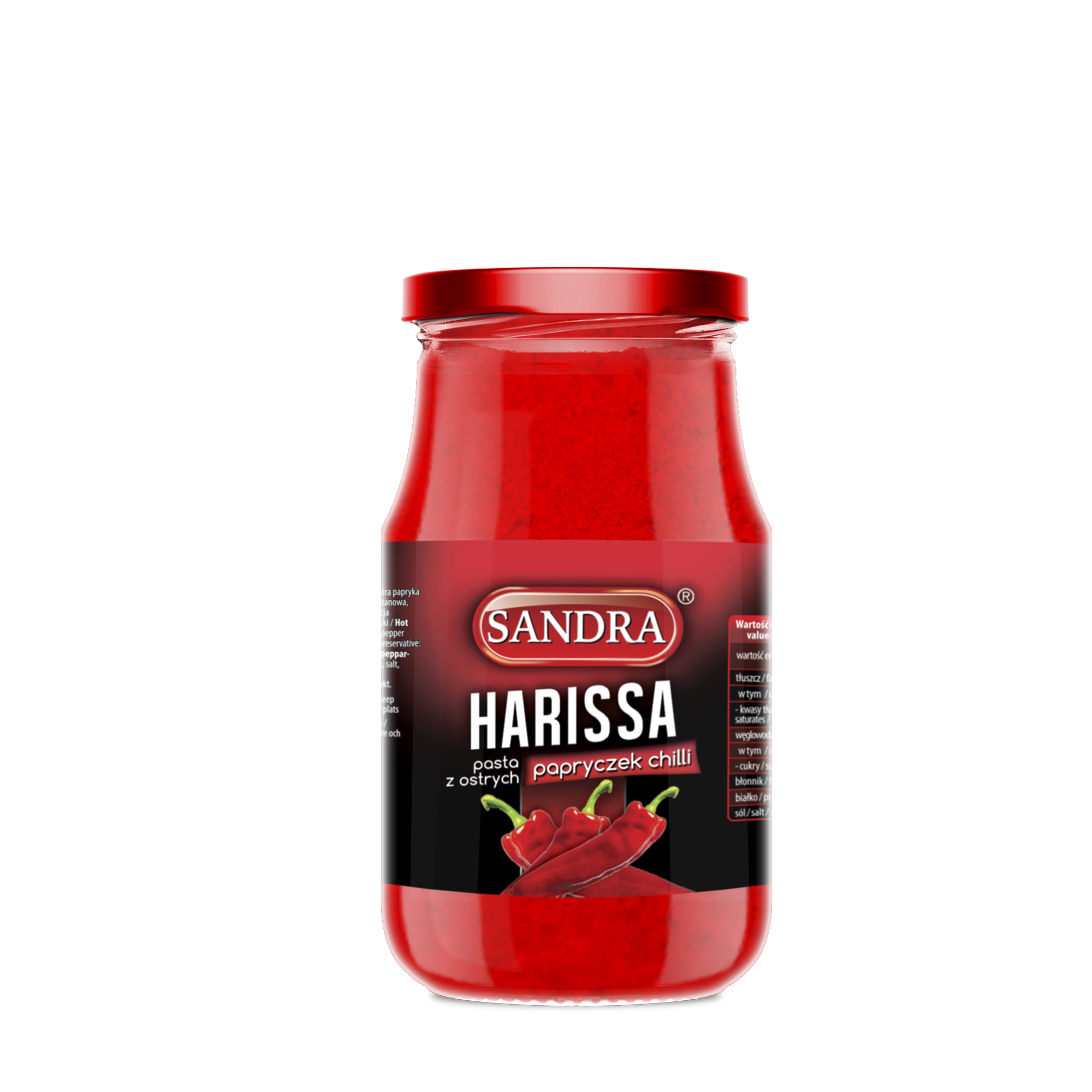 Pasta Z Ostrej Papryki Chilli (Harissa) Sandra 185 G