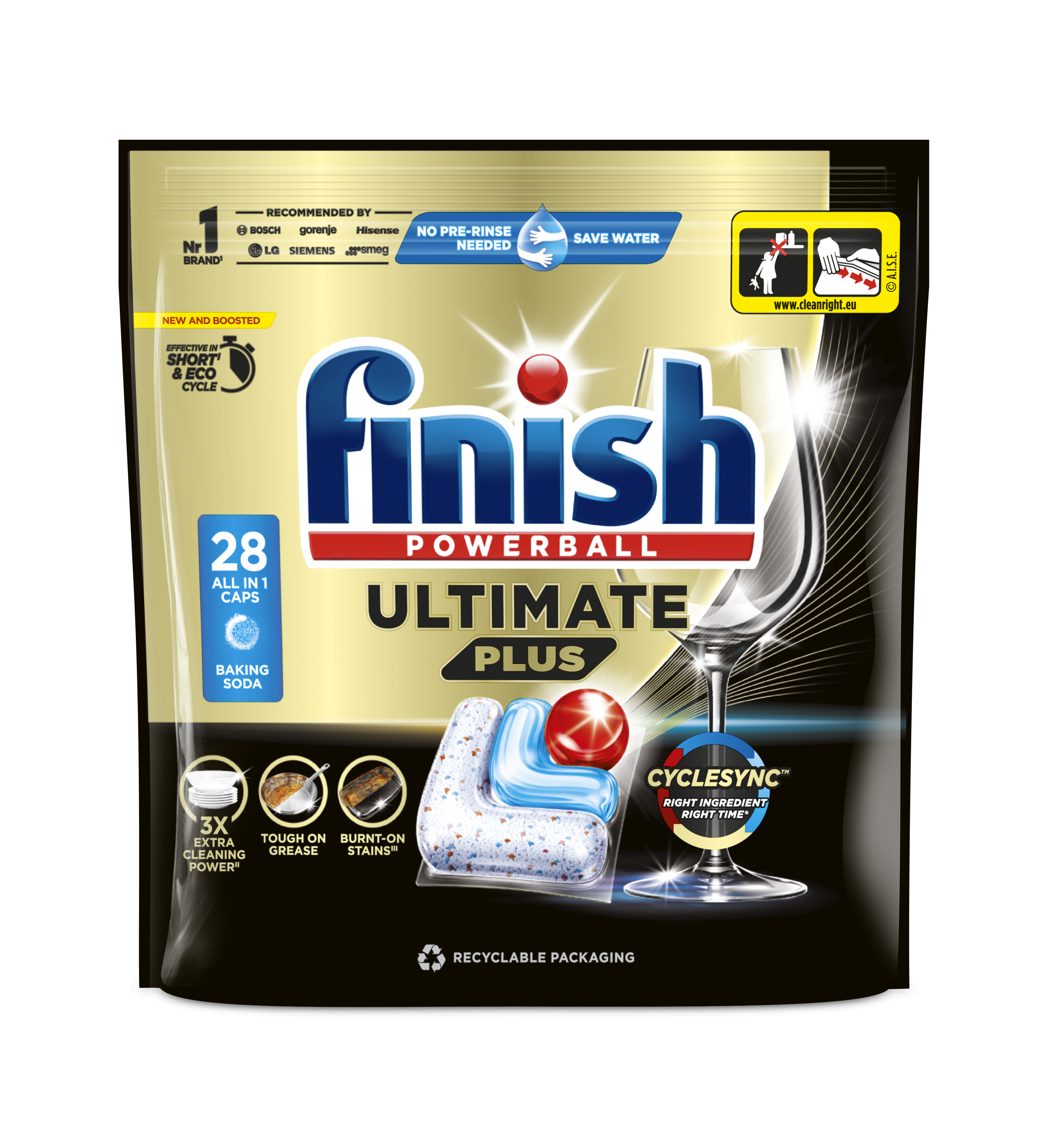 Finish Kapsułki Ultimate Plus 28 Baking Soda